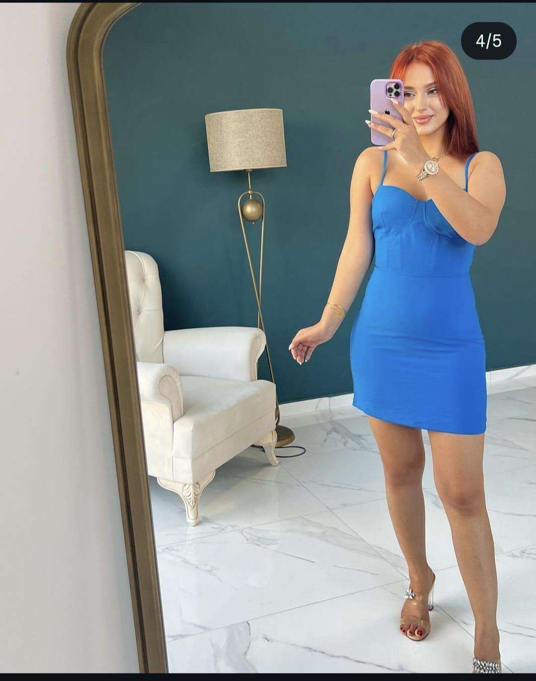 İnce Askılı Mini Elbise