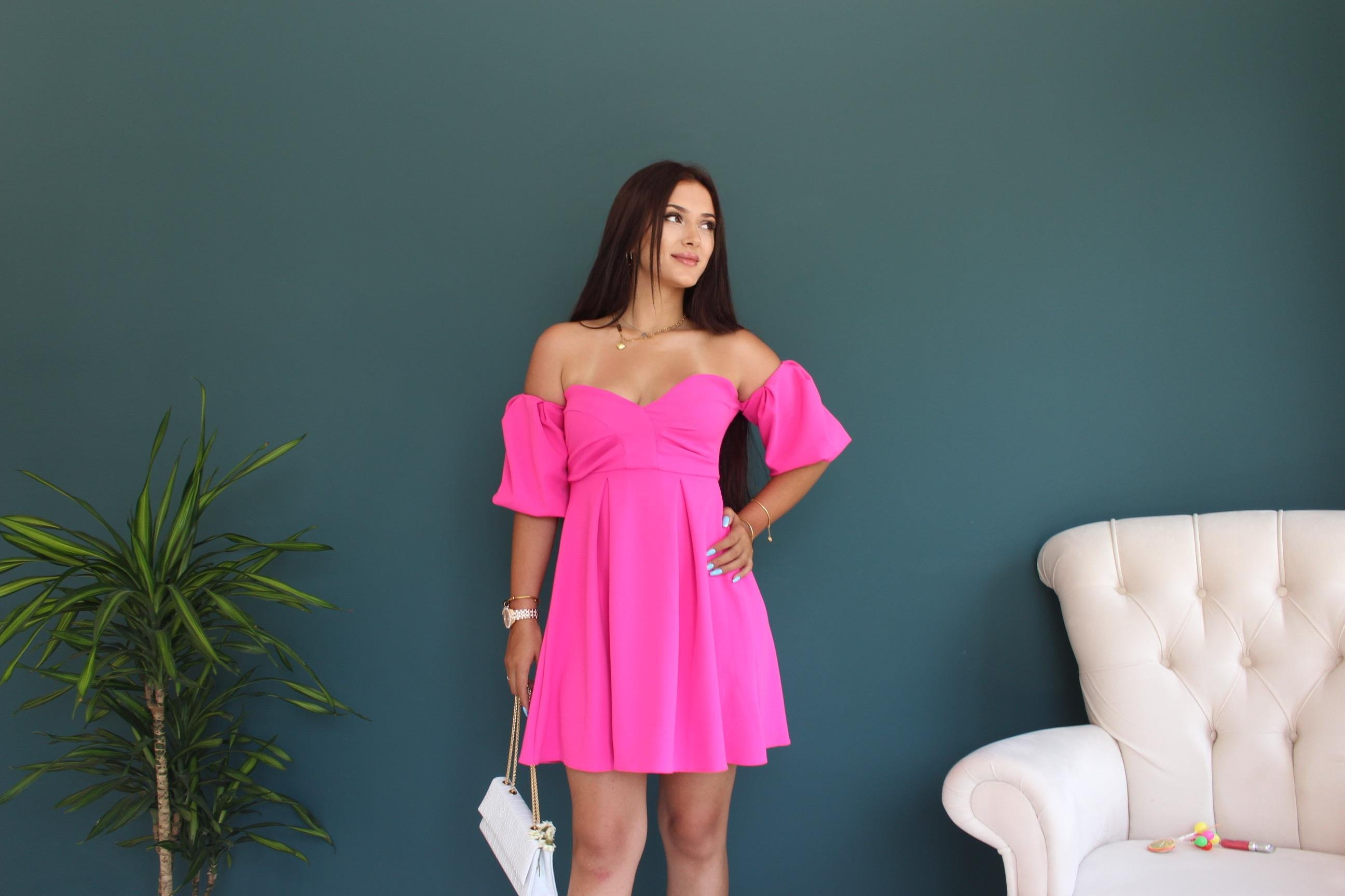 Pembe Mini Elbise