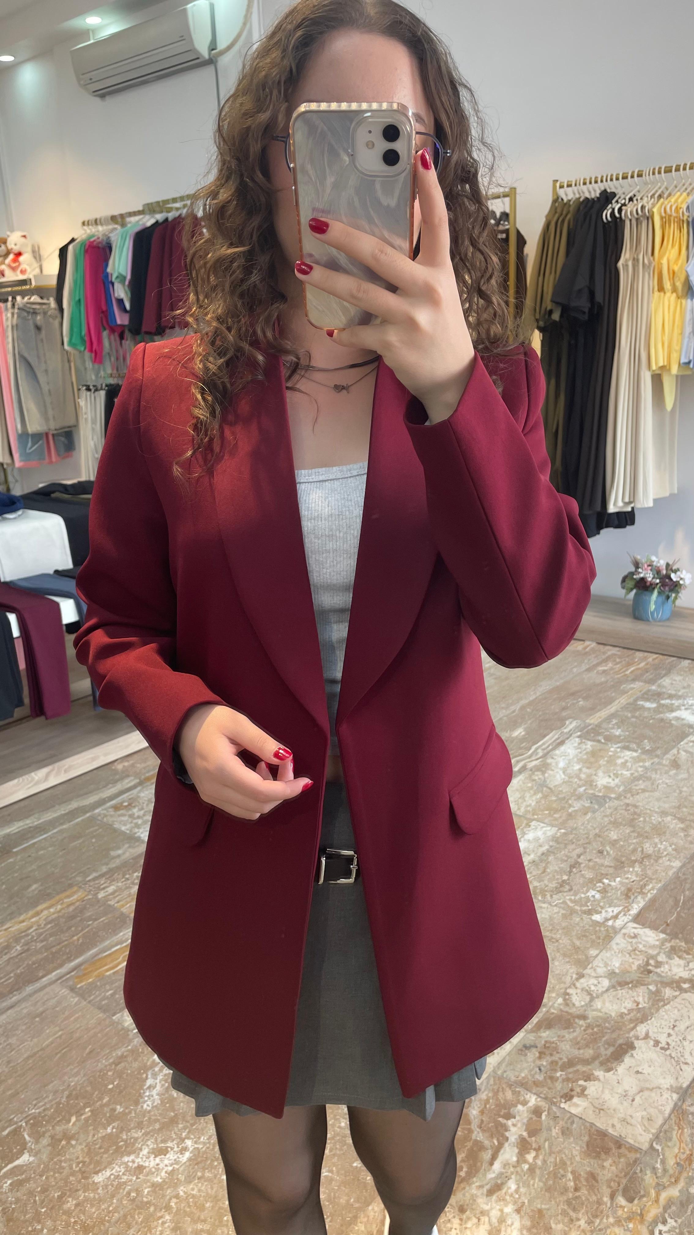 Uzun Blazer Ceket 