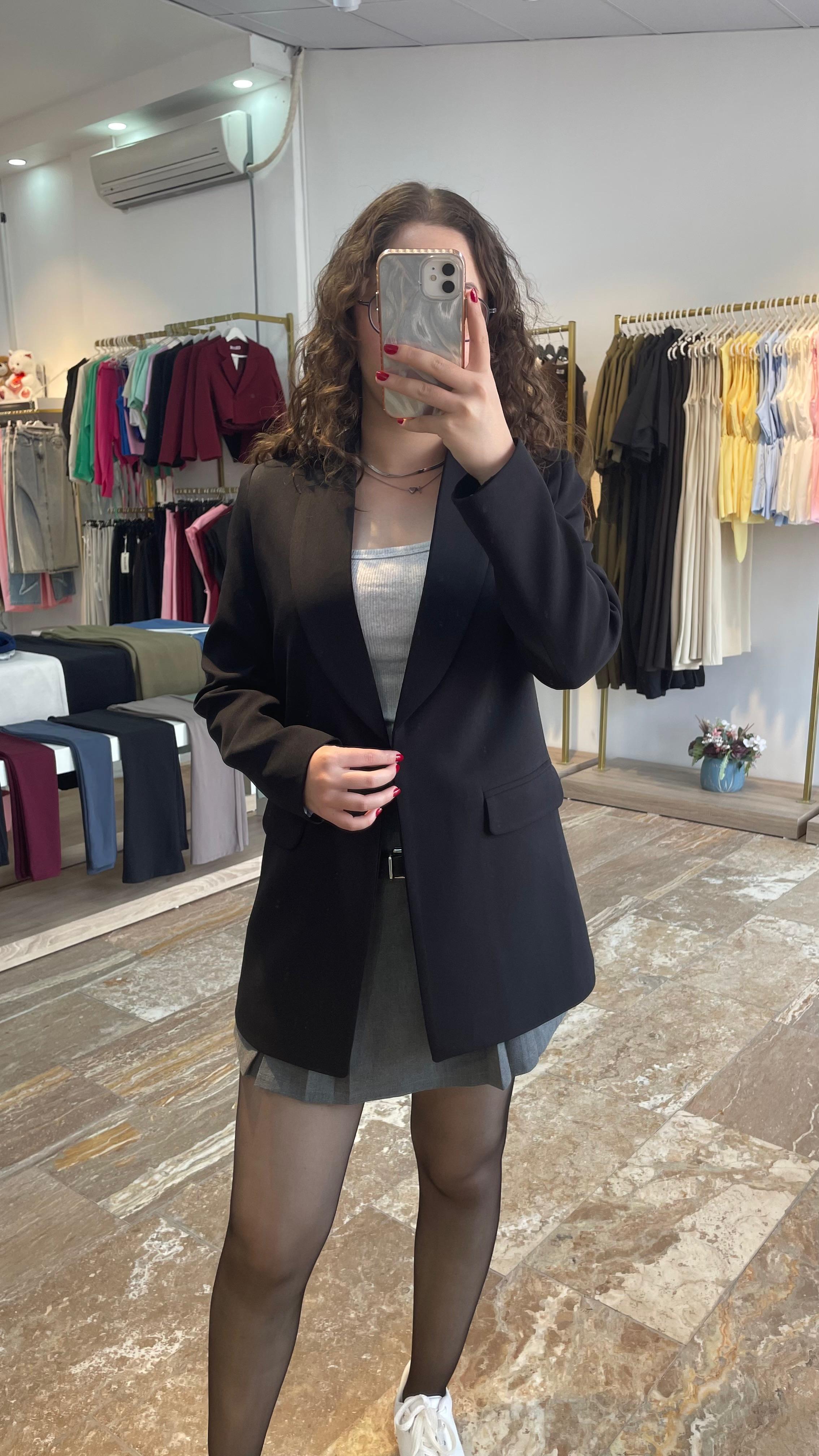 Uzun Blazer Ceket 