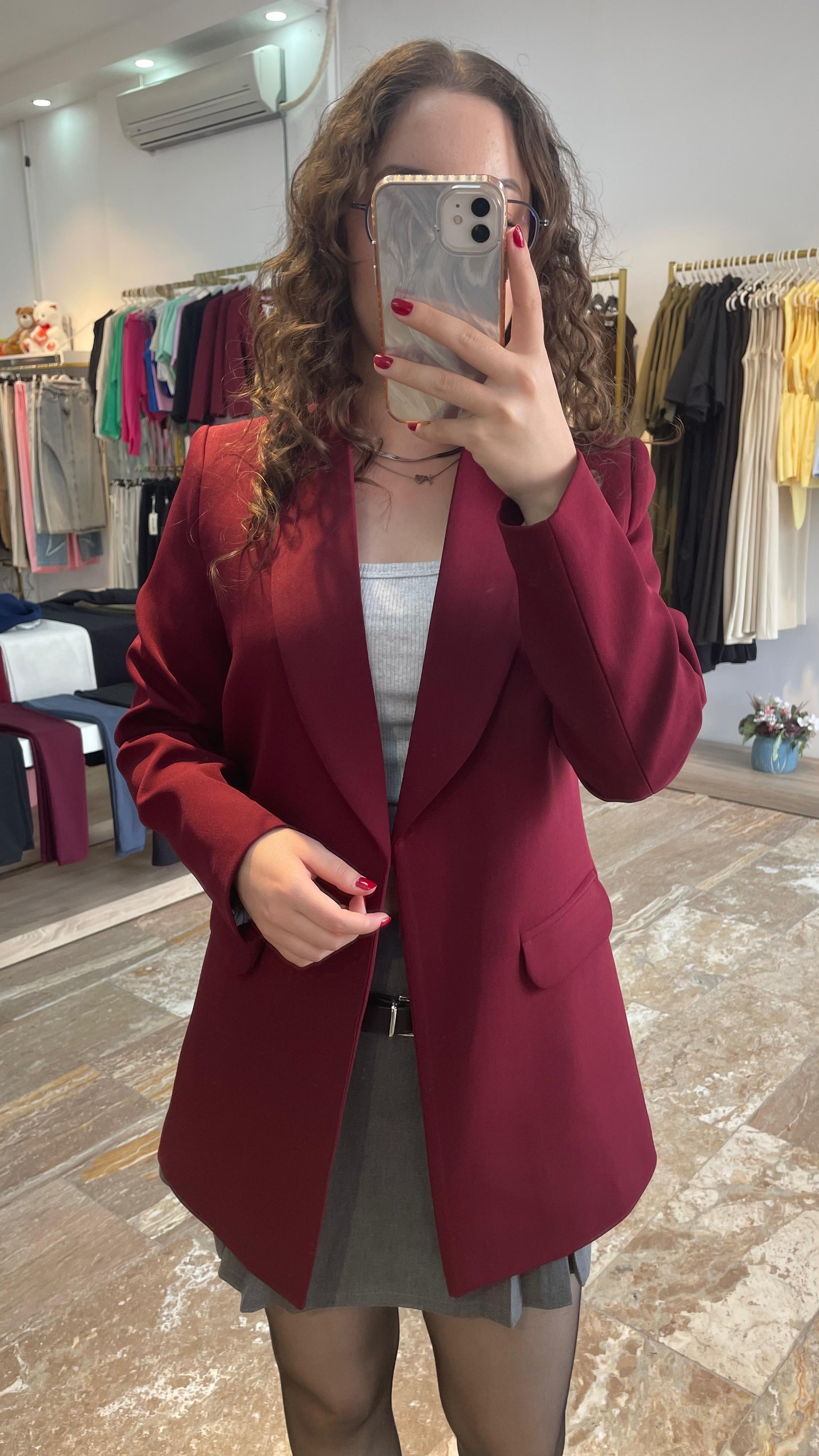Uzun Blazer Ceket 