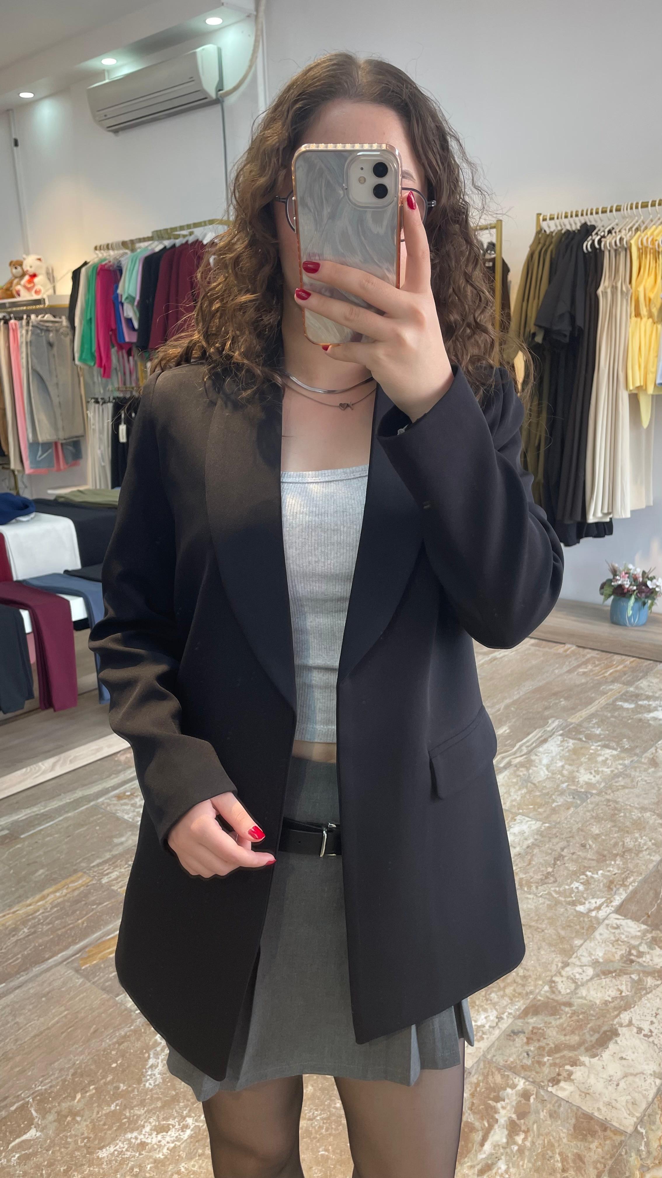 Uzun Blazer Ceket 