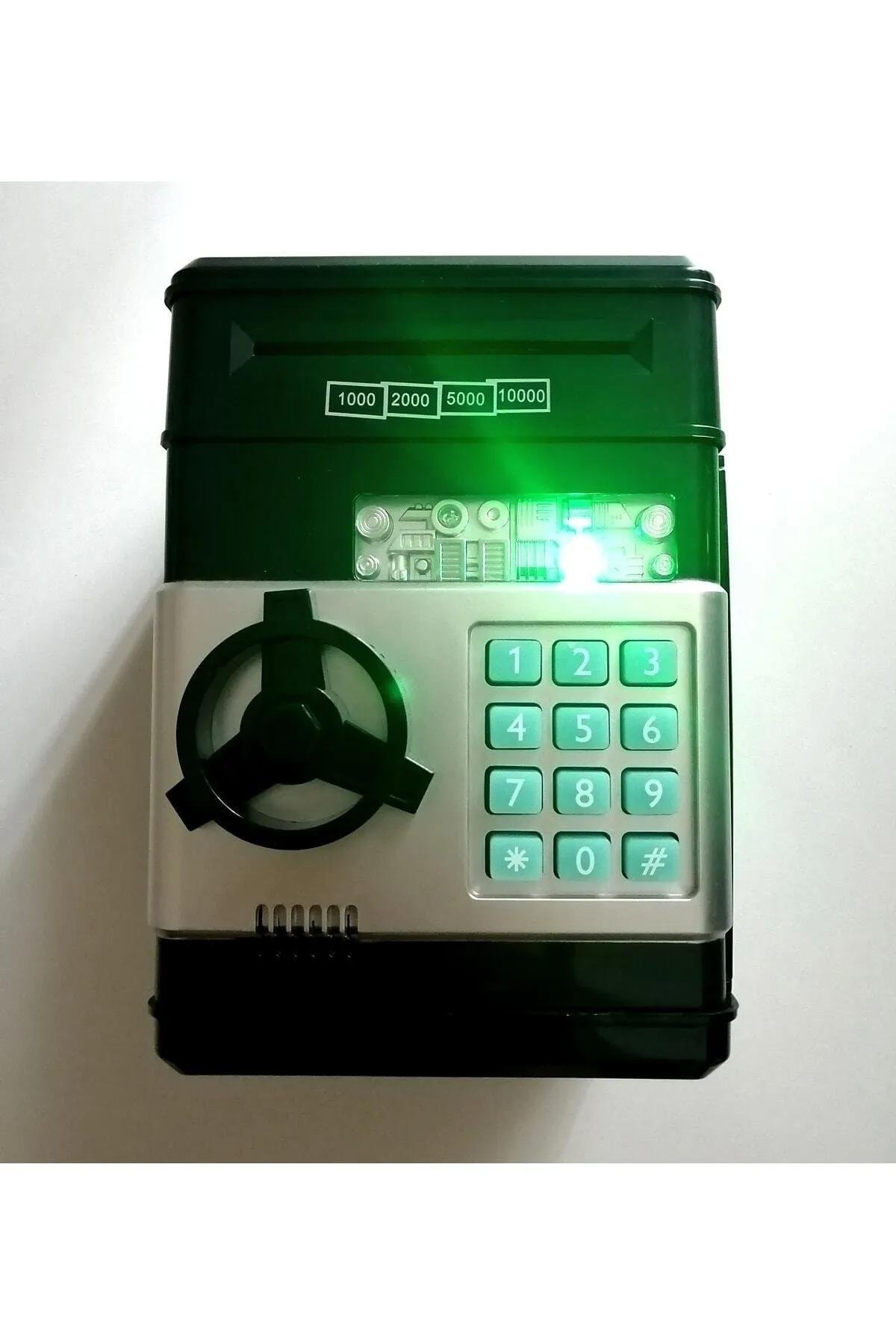 Elektronik Işıklı Sesli Şifreli Kasa Otomatik Kağıt Para Alan Kasa Atm Şifreli Pilli Kumbara