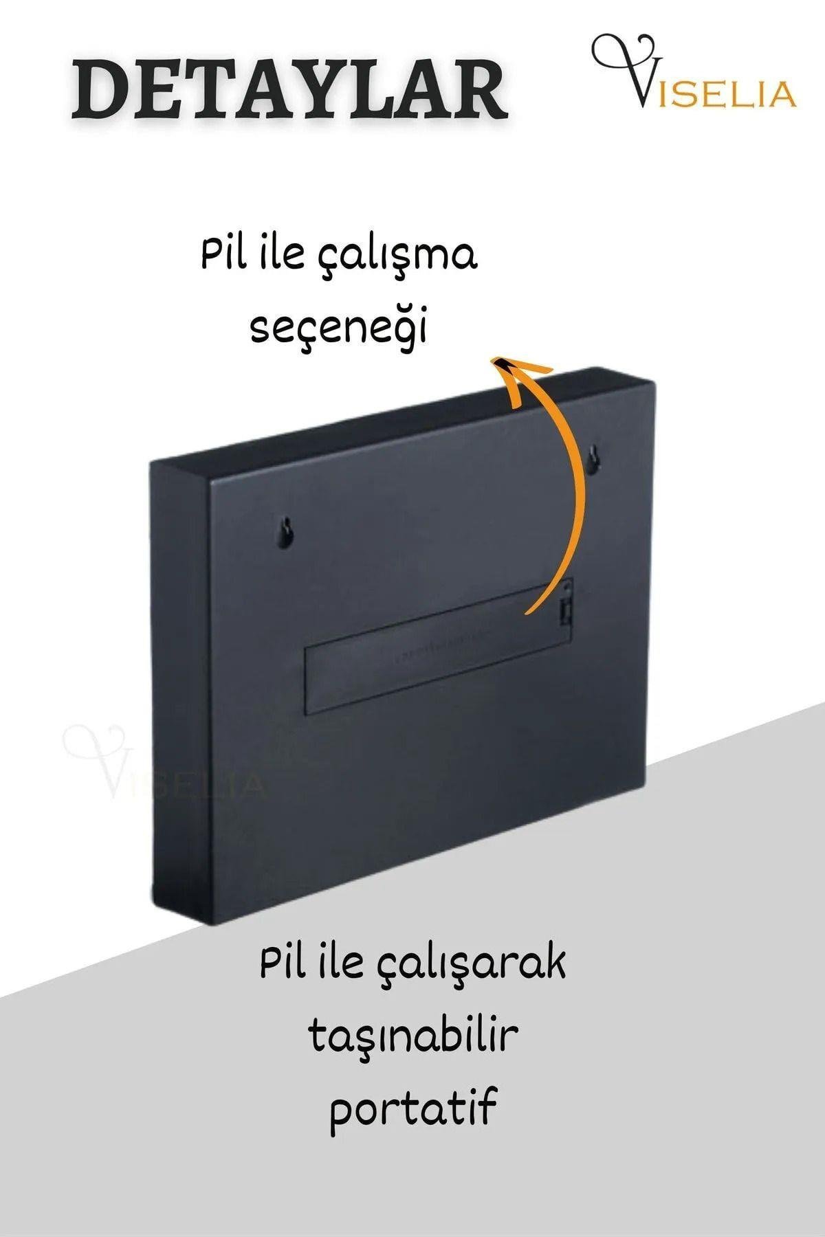 Led Message Light Box 96 Harfli Dekoratif Led Işıklı Mesaj Panosu 30*22 cm Usb ve pilli