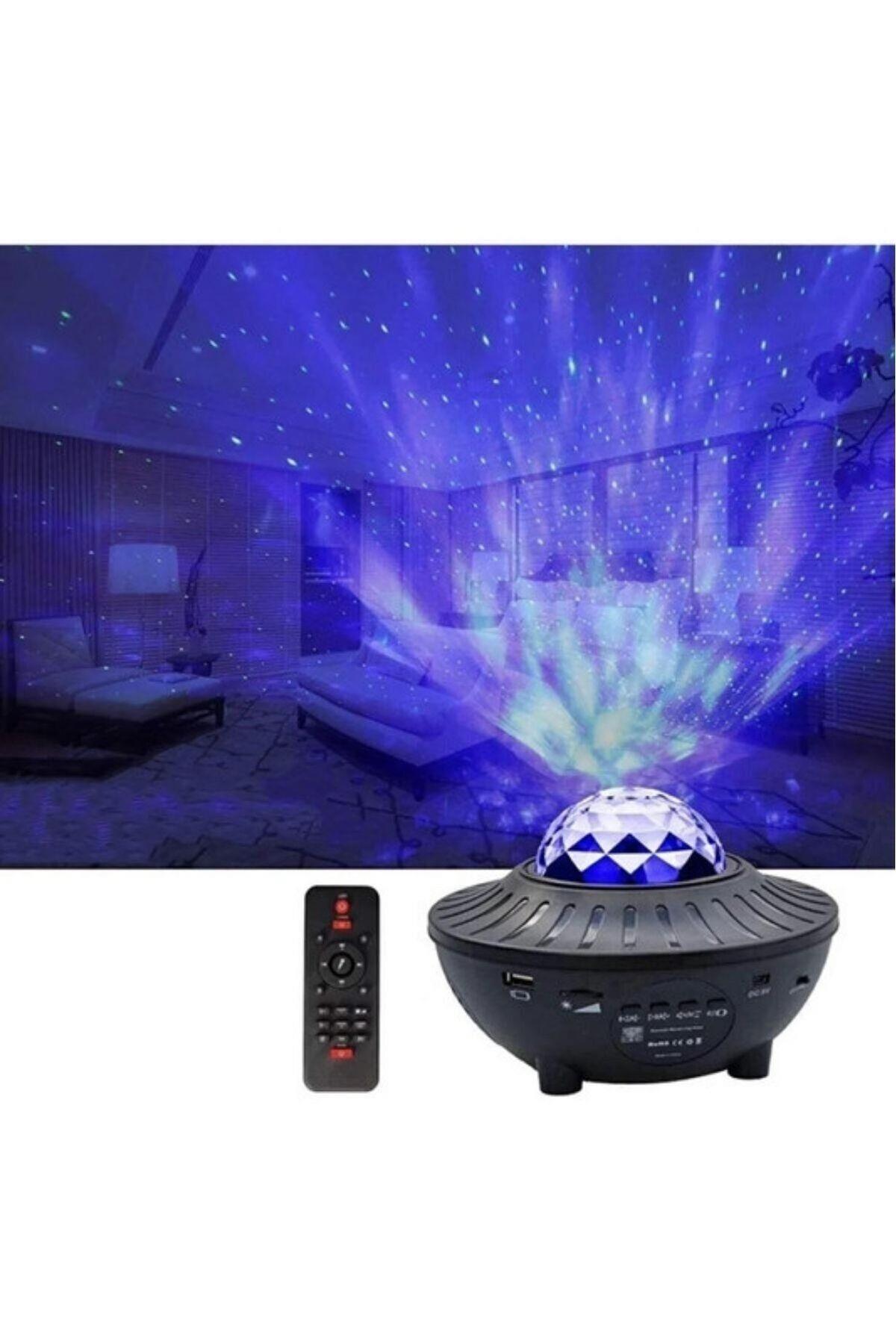 Projektör Bluetooth Hoparlör Lazer Işıklı Disko Lambası
