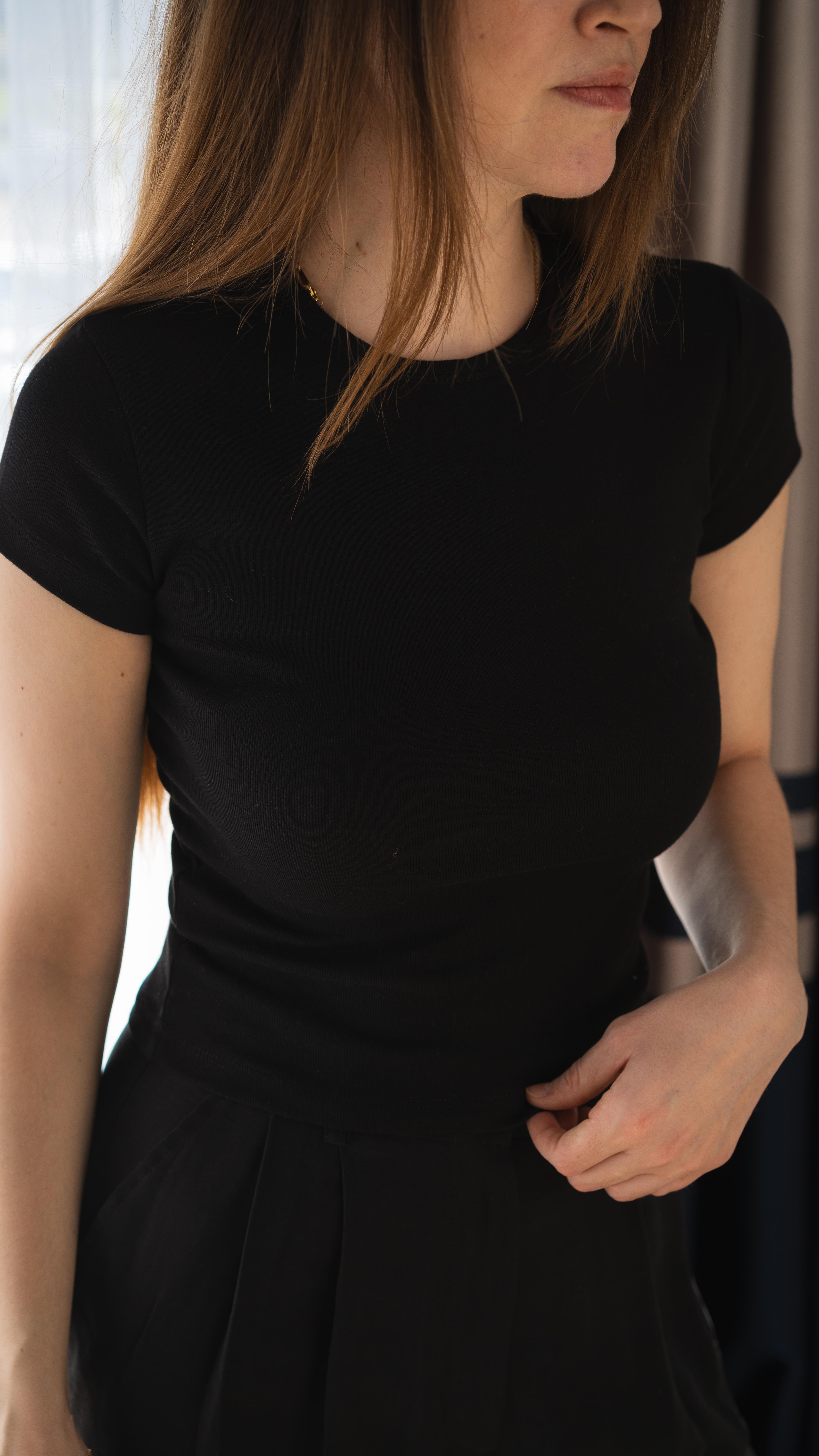 Siyah Crop T-Shirt