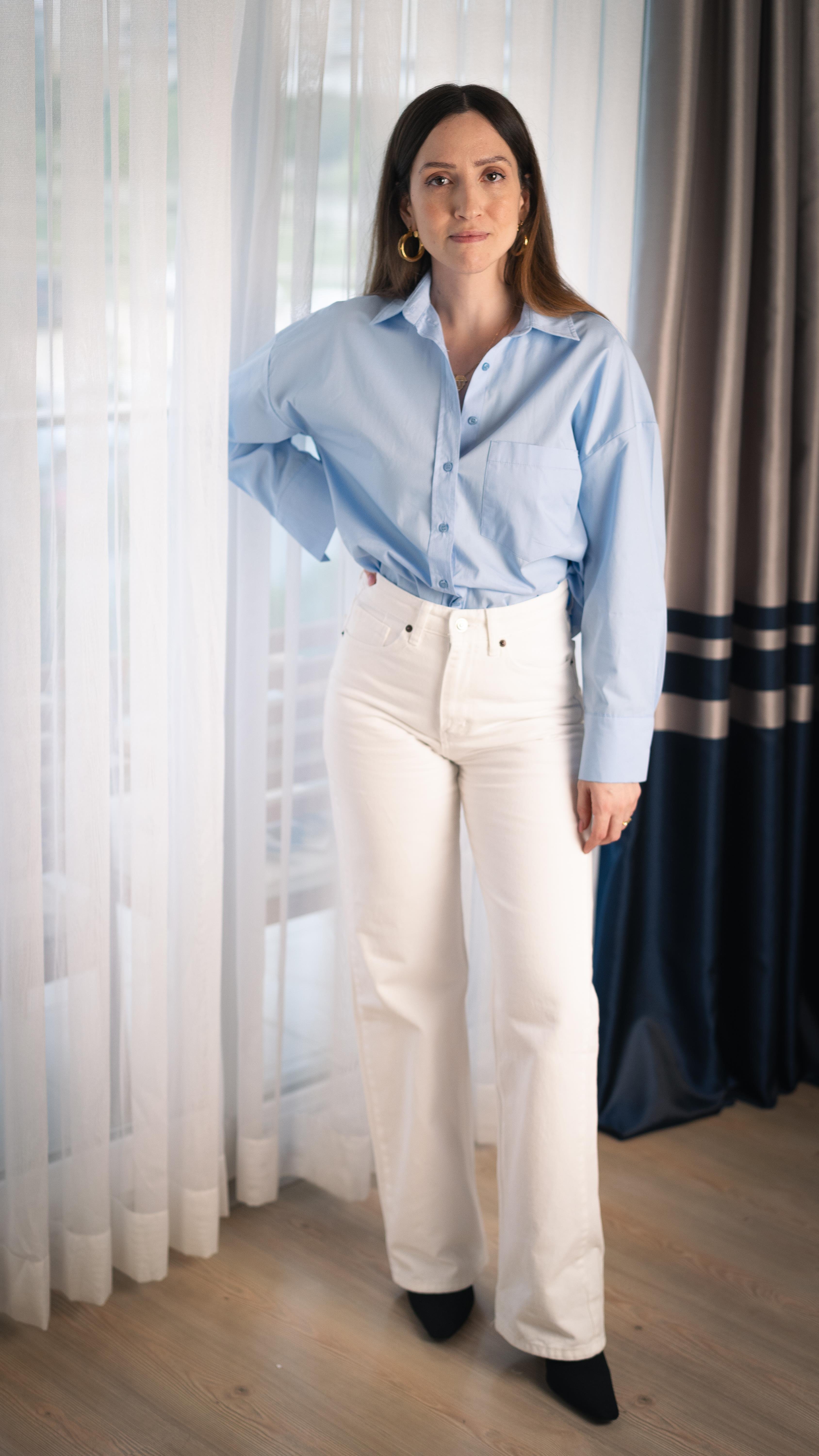 Zr Beyaz Straight Jean