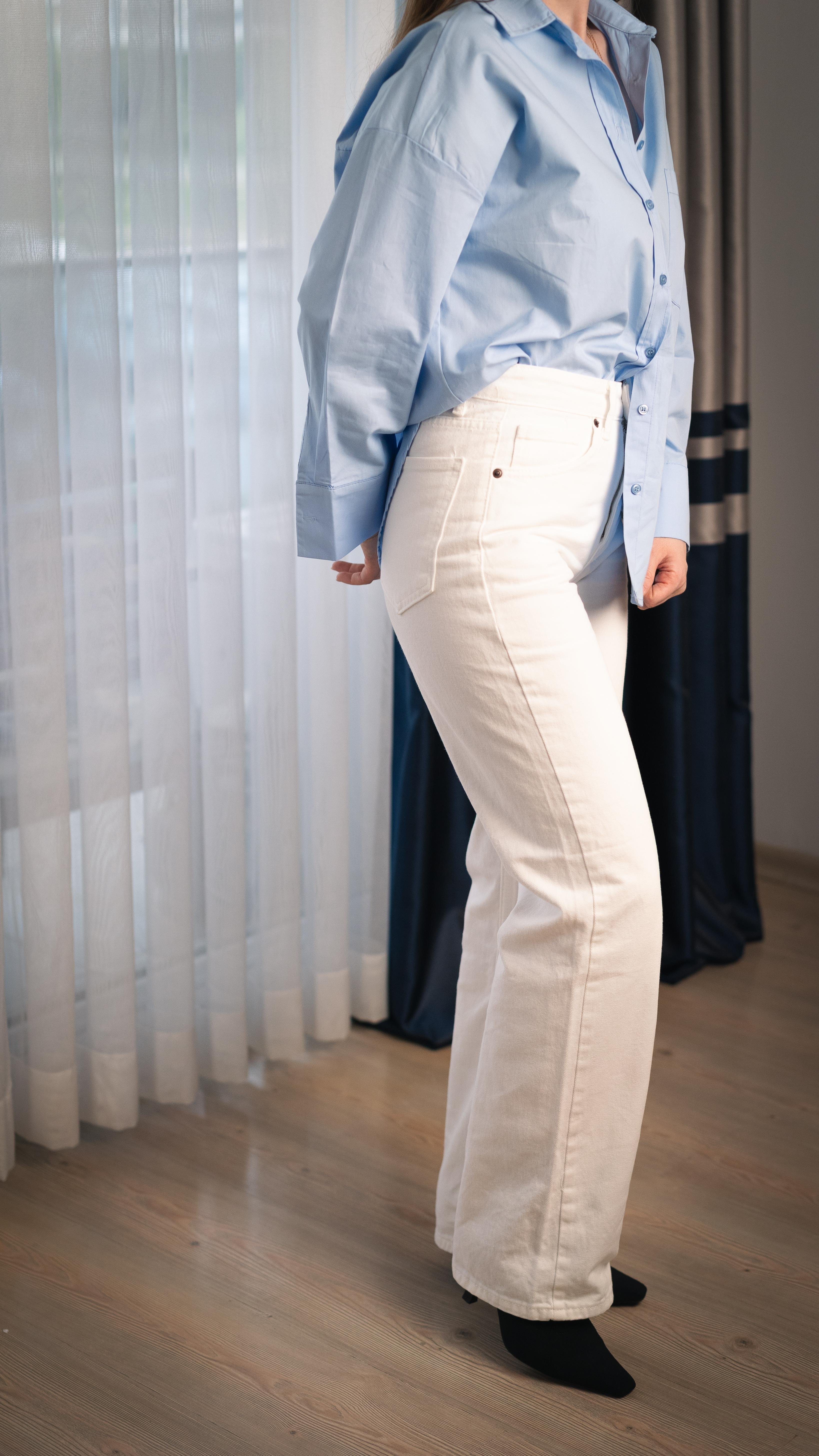 Zr Beyaz Straight Jean