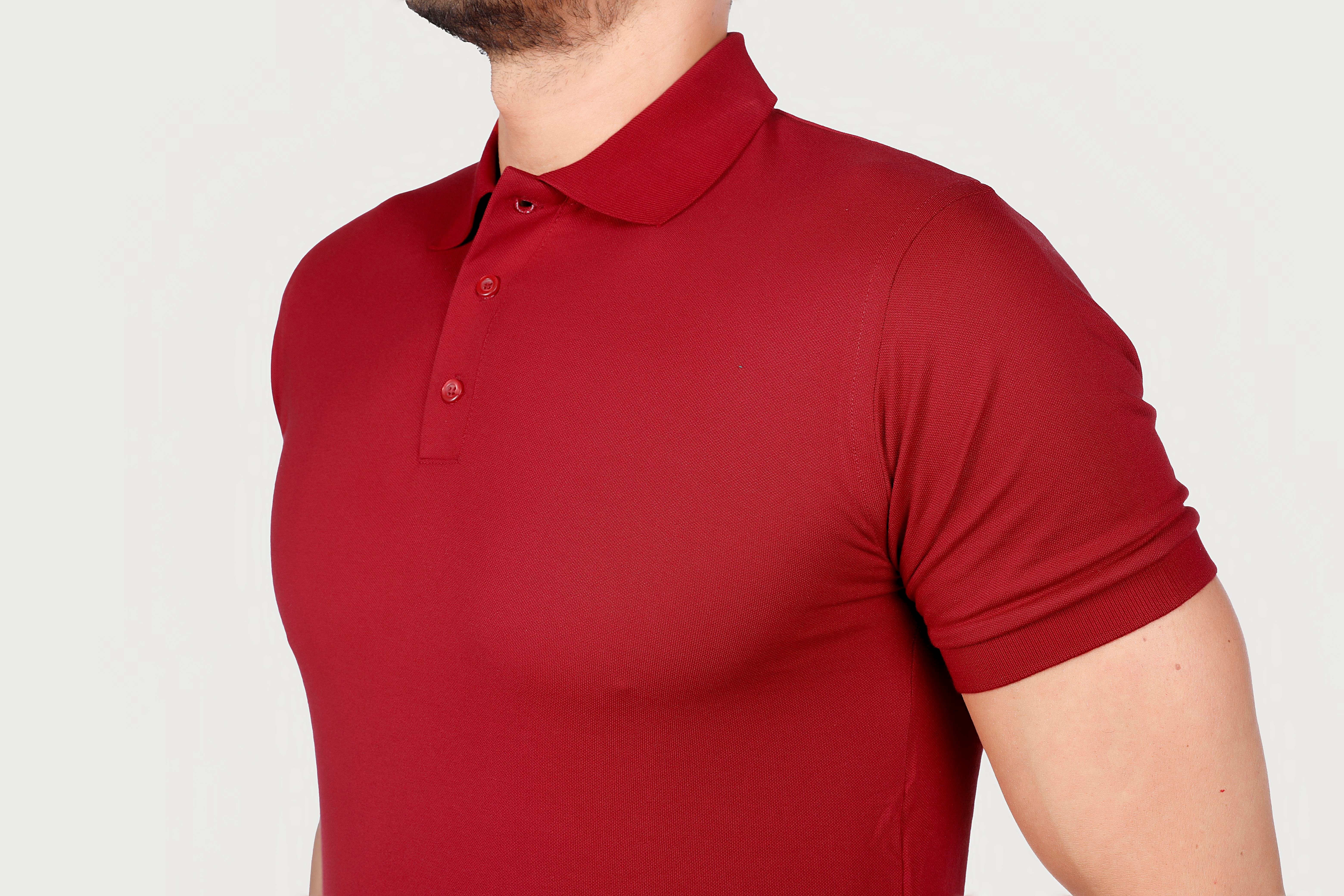BORDO POLO YAKA 50/50 Pamuk Polyester TİŞORT
