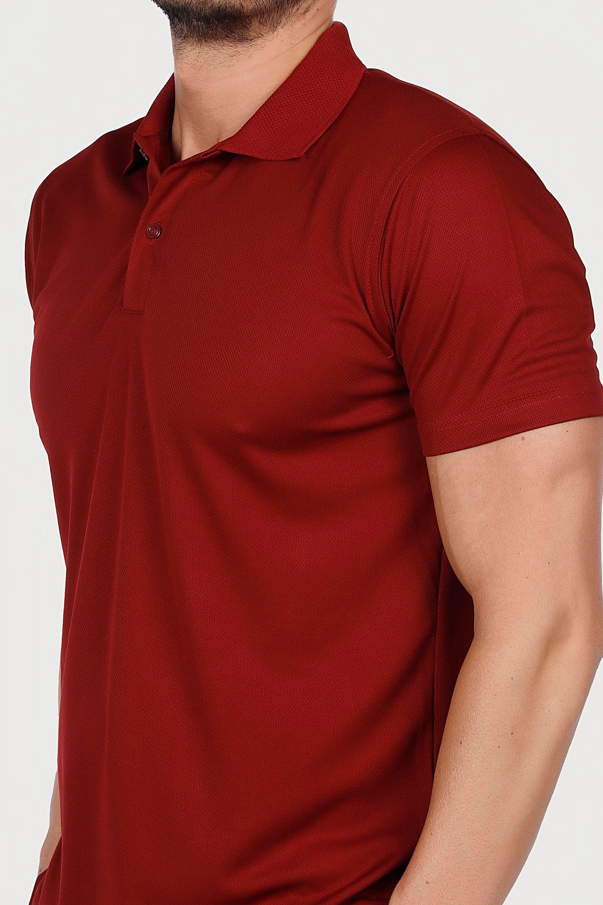 Bordo Polo Yaka Dry Touch