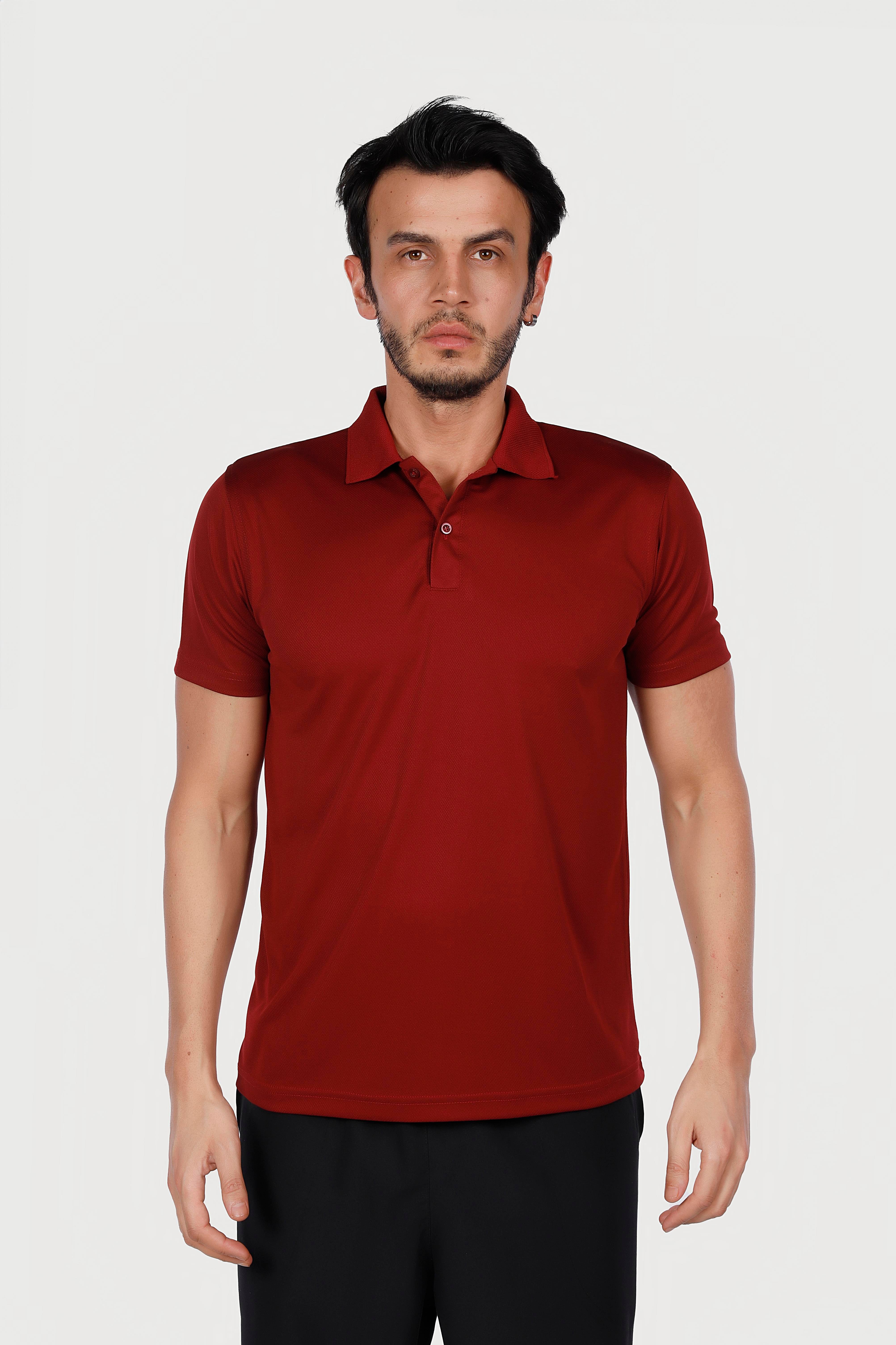 Bordo Polo Yaka Dry Touch