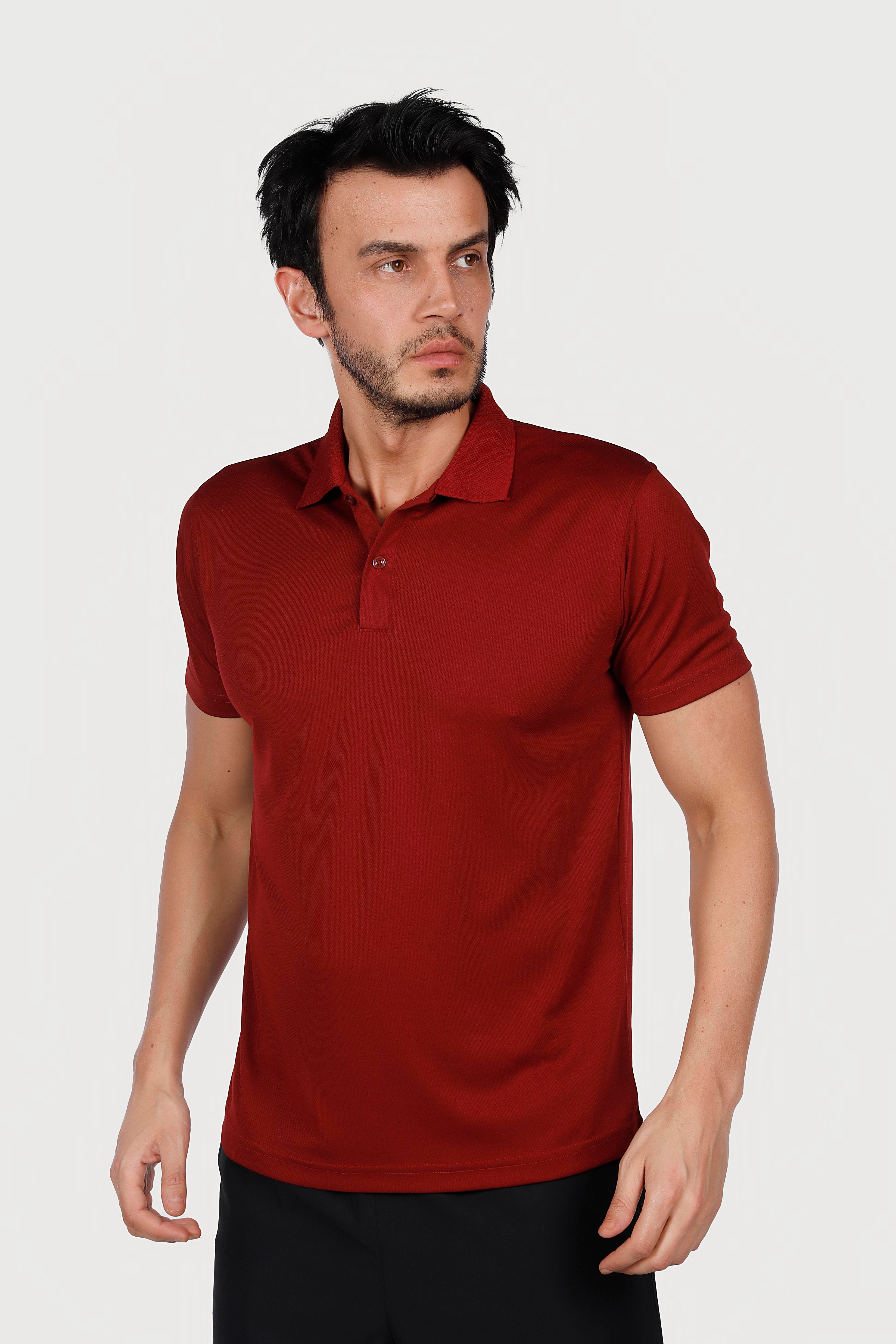 Bordo Polo Yaka Dry Touch