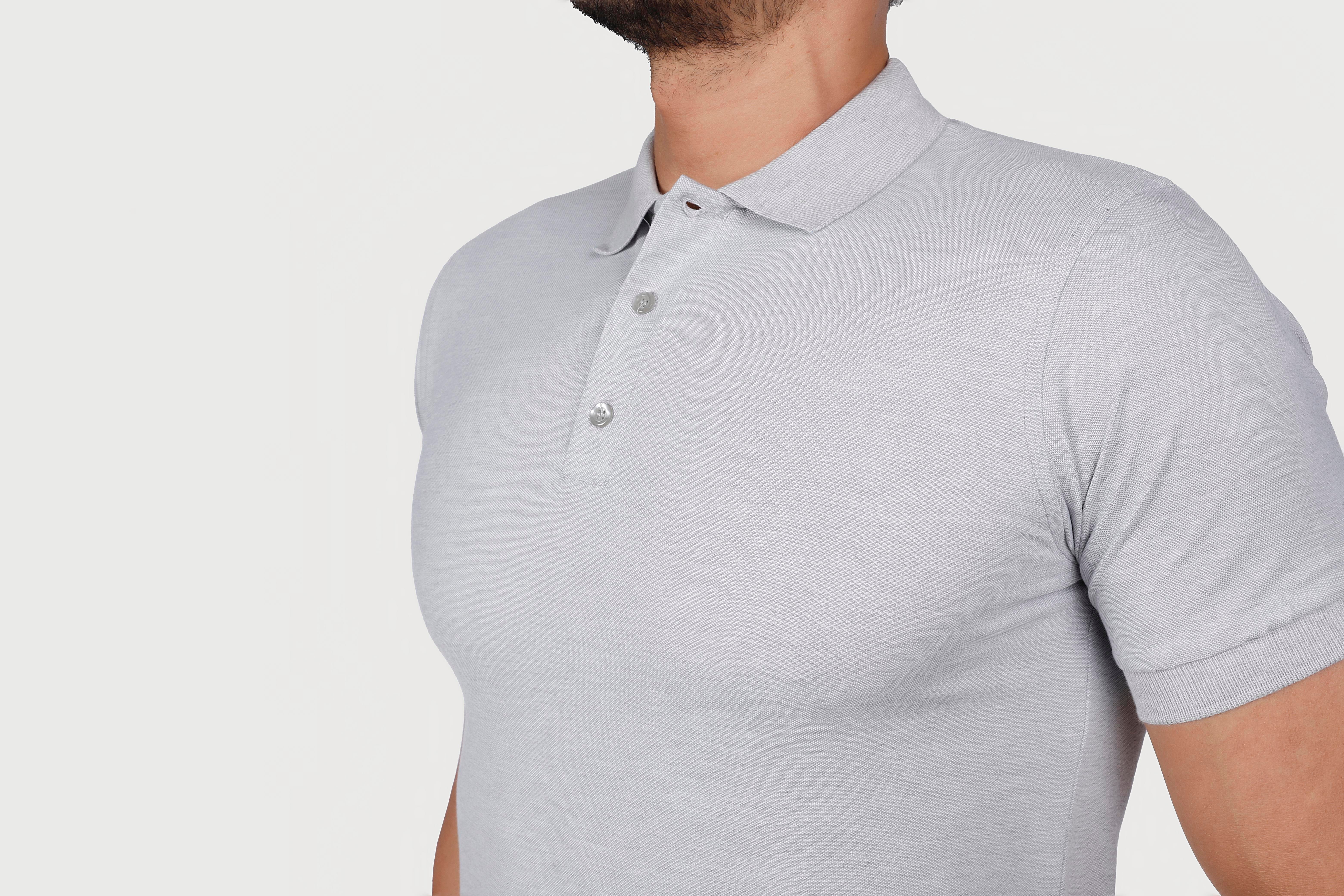 GRİ POLO YAKA 50/50 Pamuk Polyester TİŞORT