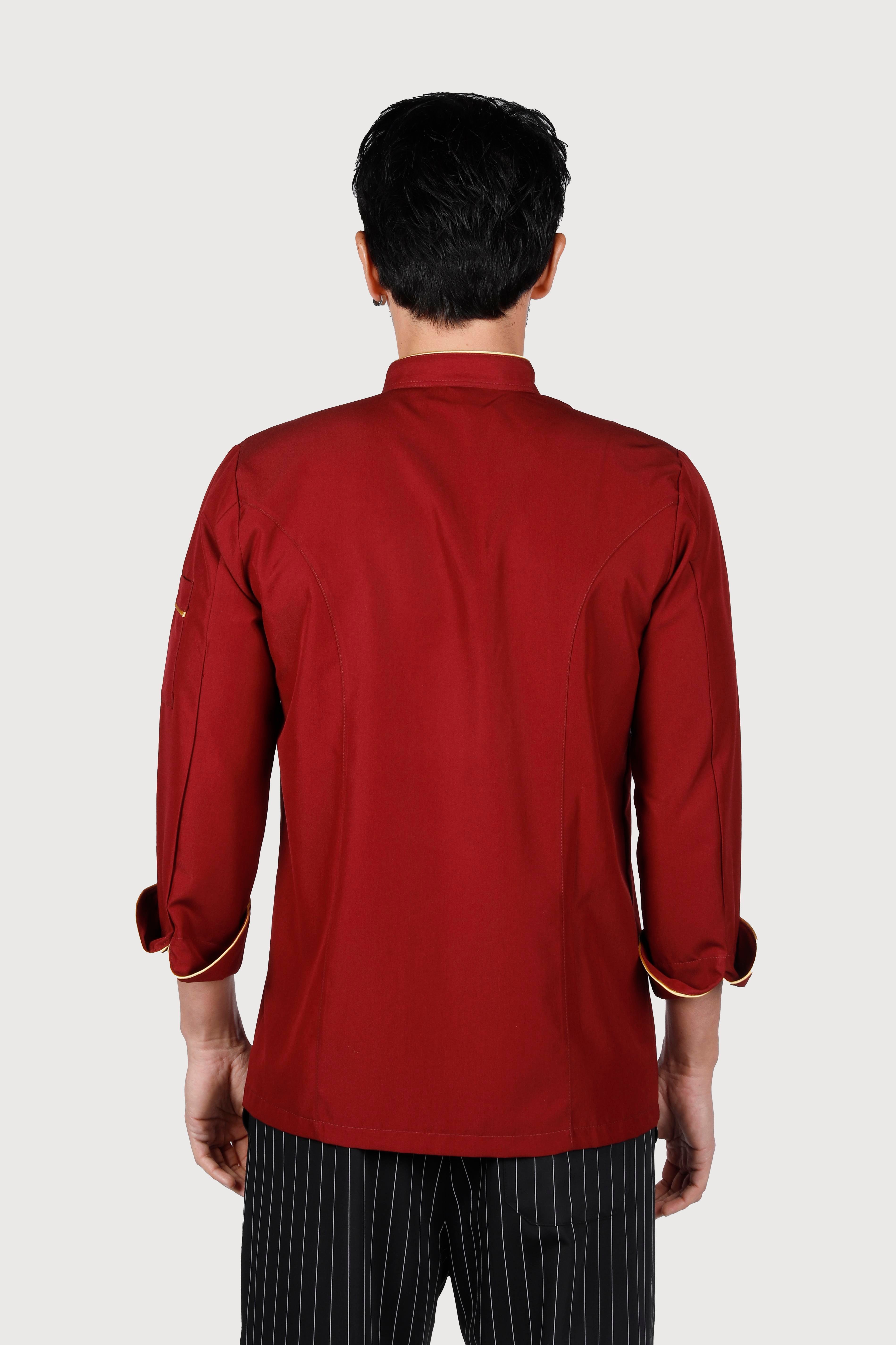 Şal Yaka Bordo Gold Biyeli