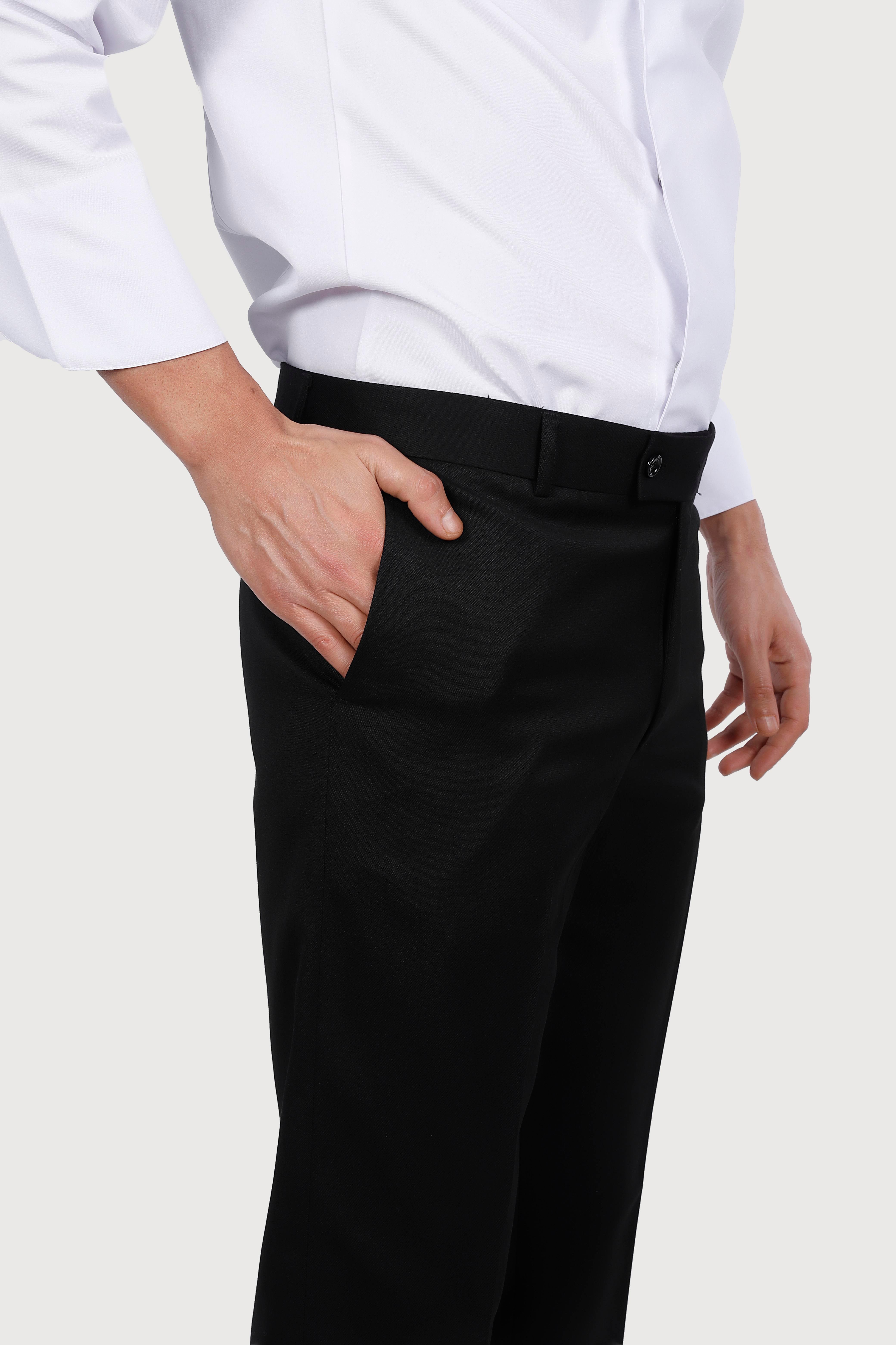Siyah Kemerli Pantolon