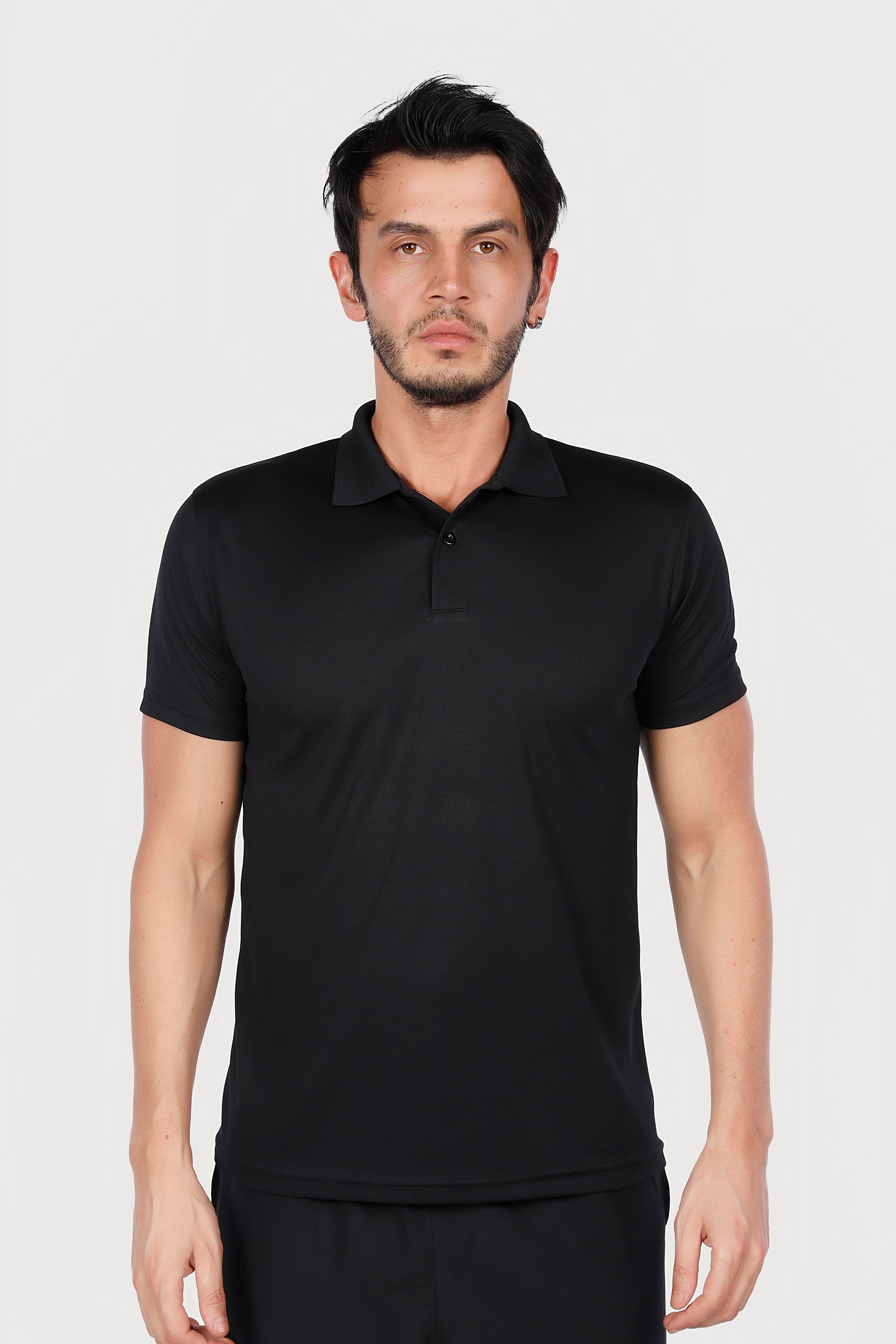 Siyah Polo Yaka Dry Touch