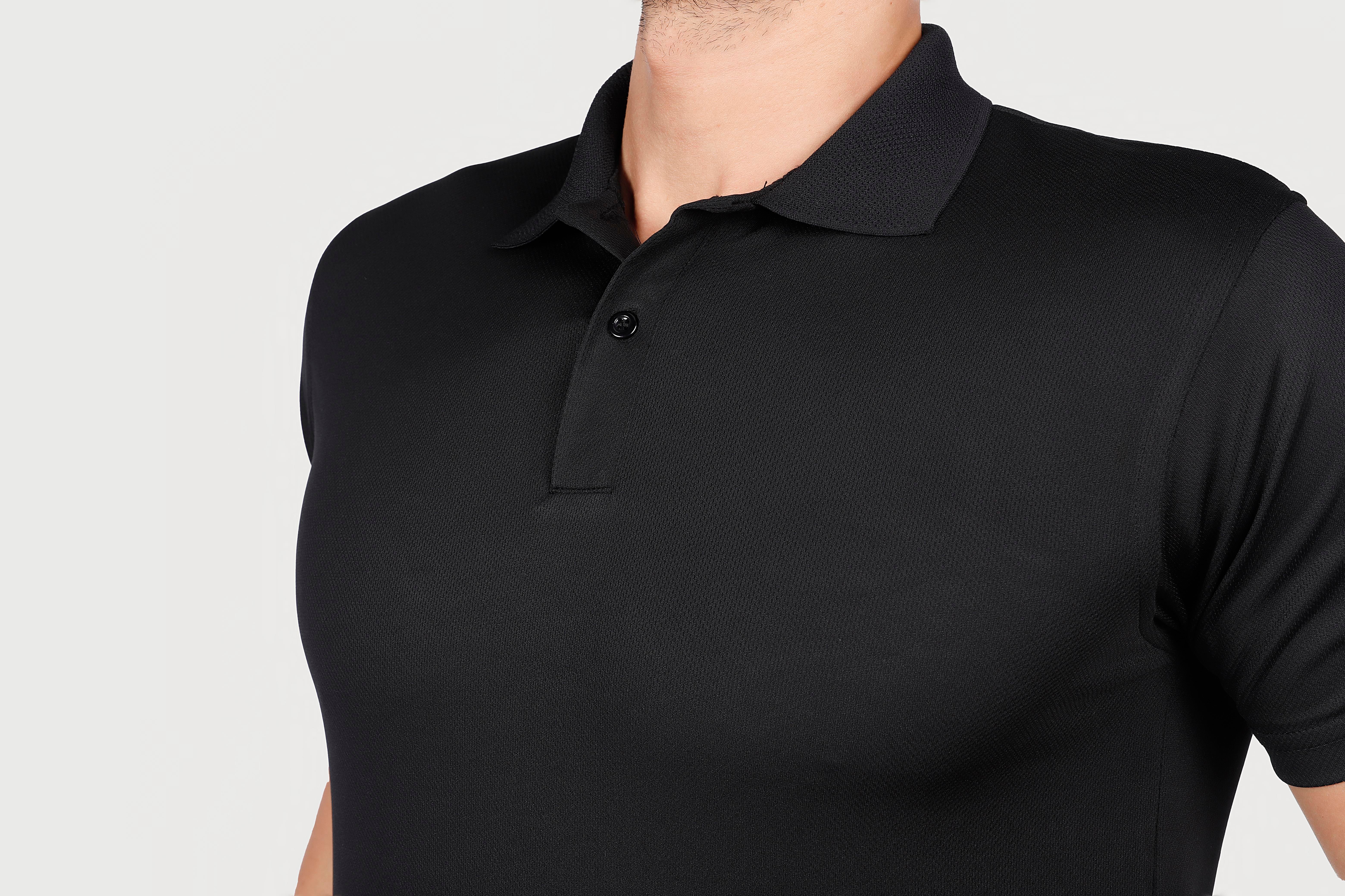 Siyah Polo Yaka Dry Touch