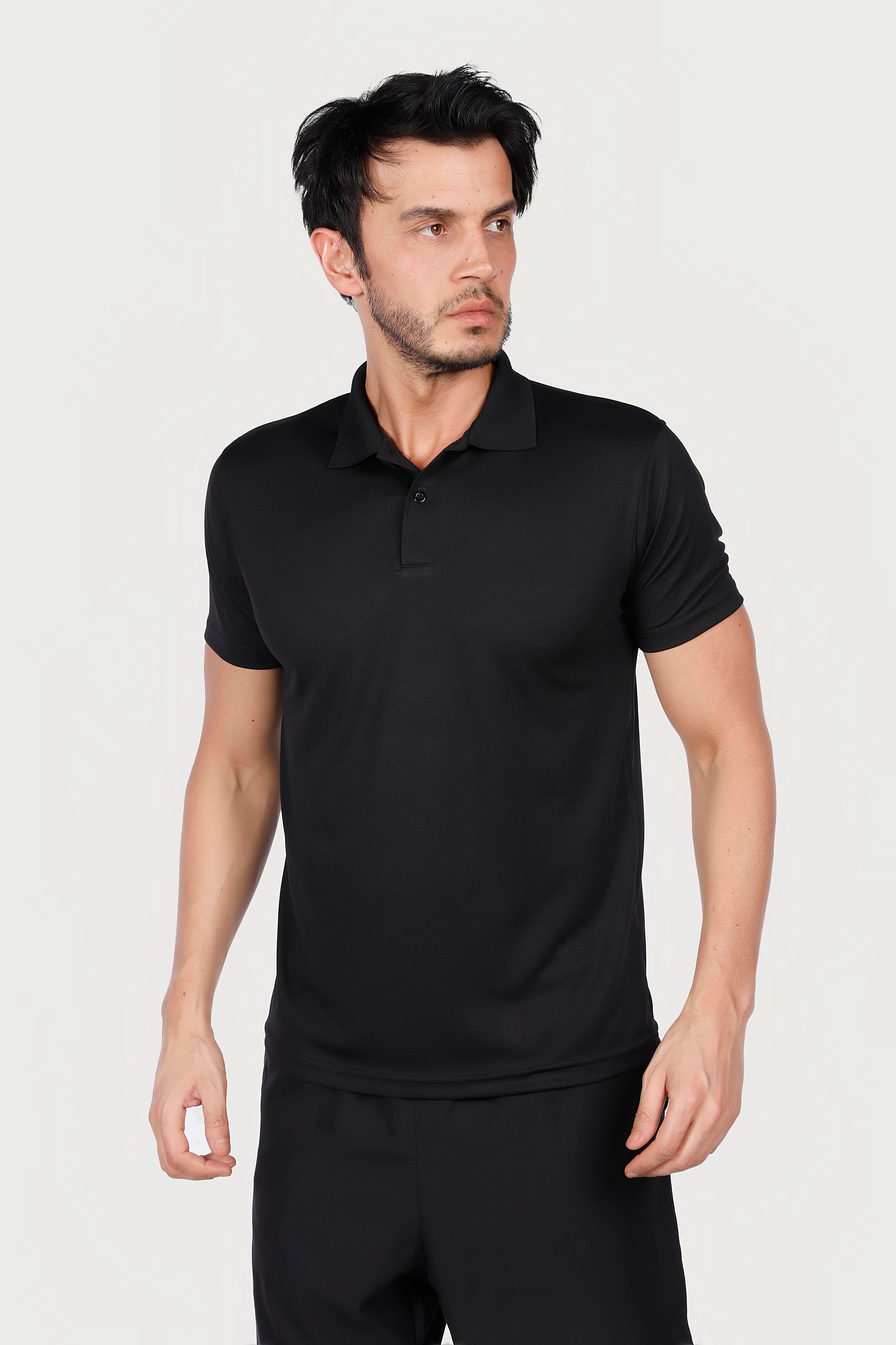 Siyah Polo Yaka Dry Touch