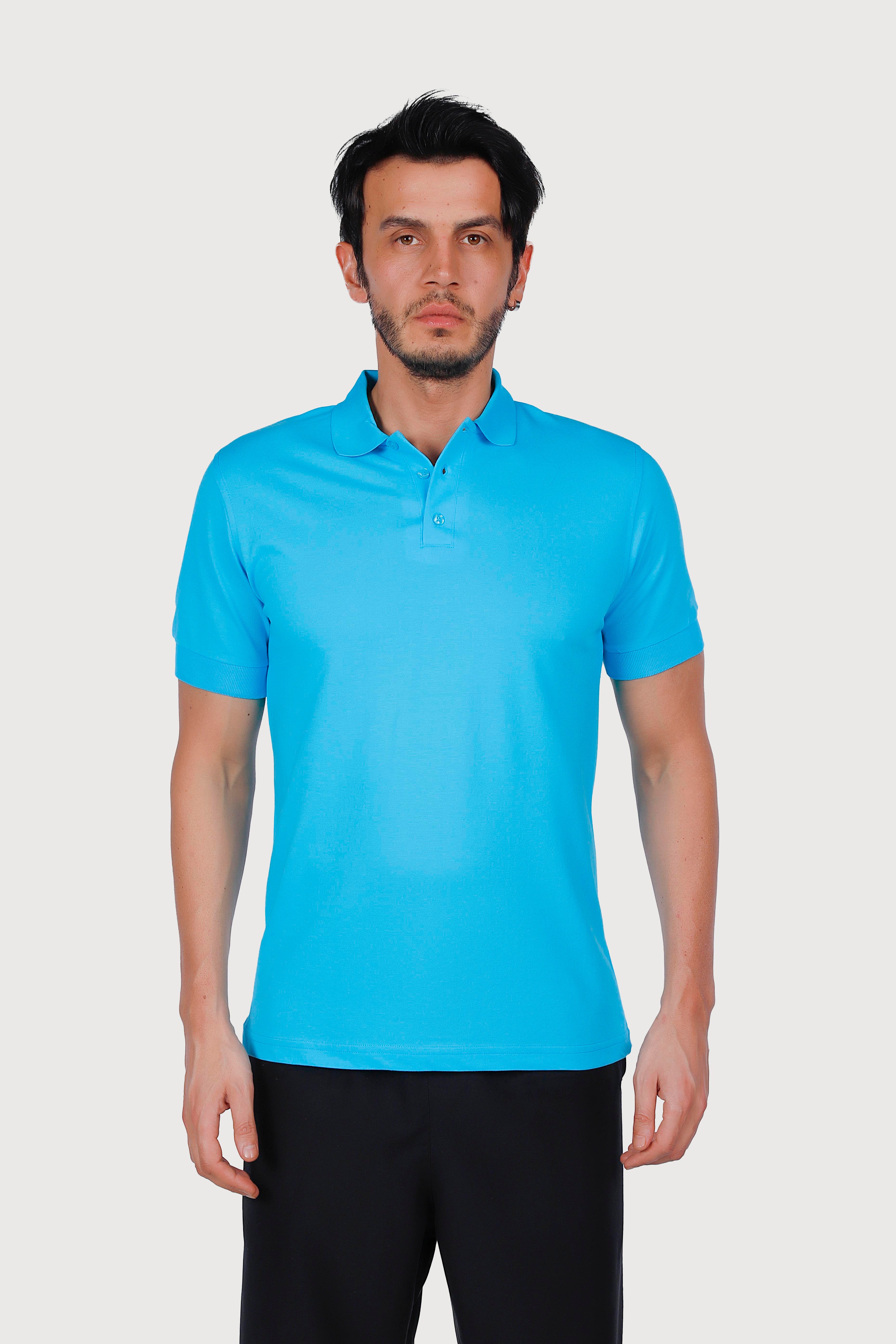 TURKUAZ YAKA 50/50 Pamuk Polyester TİŞORT