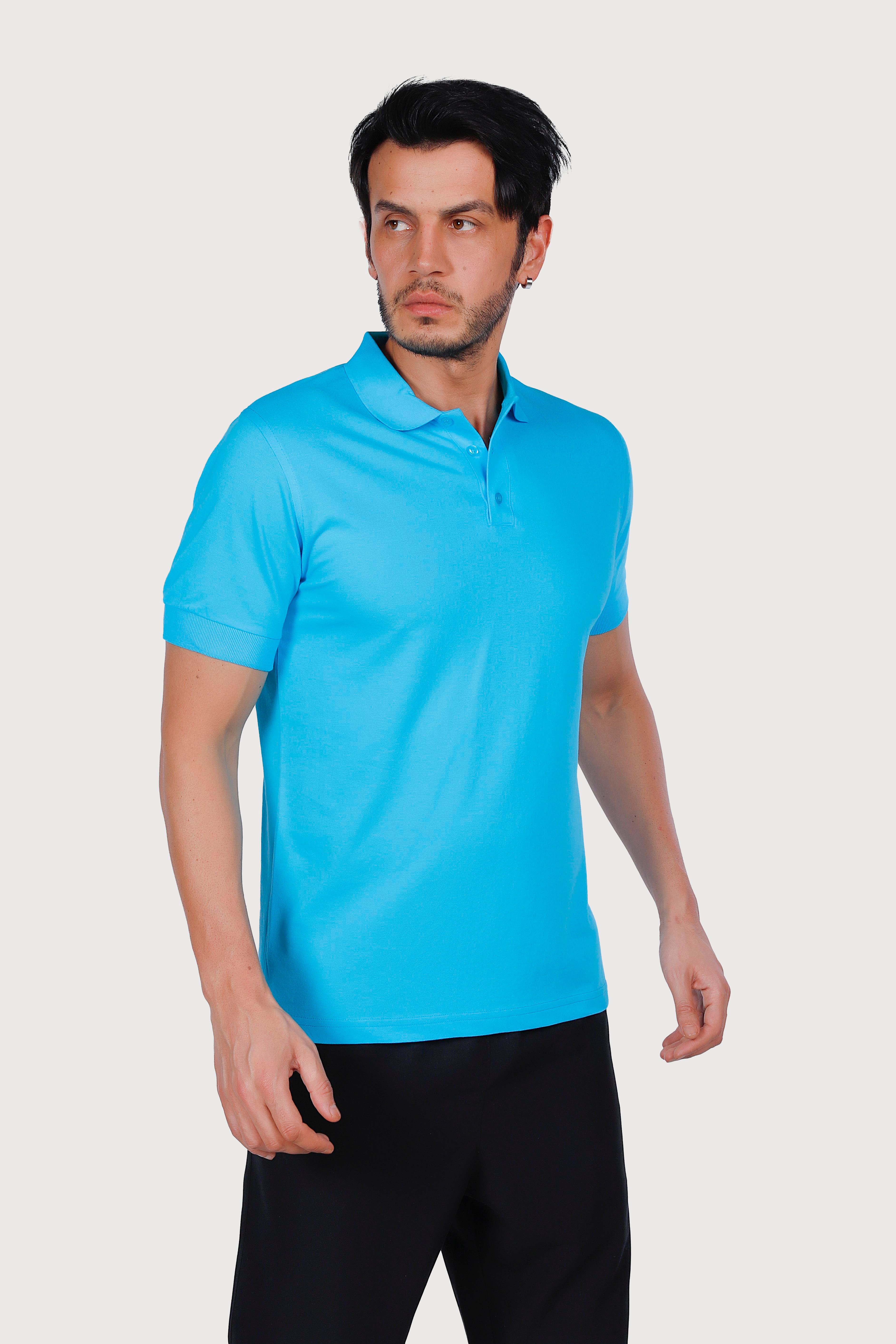TURKUAZ YAKA 50/50 Pamuk Polyester TİŞORT