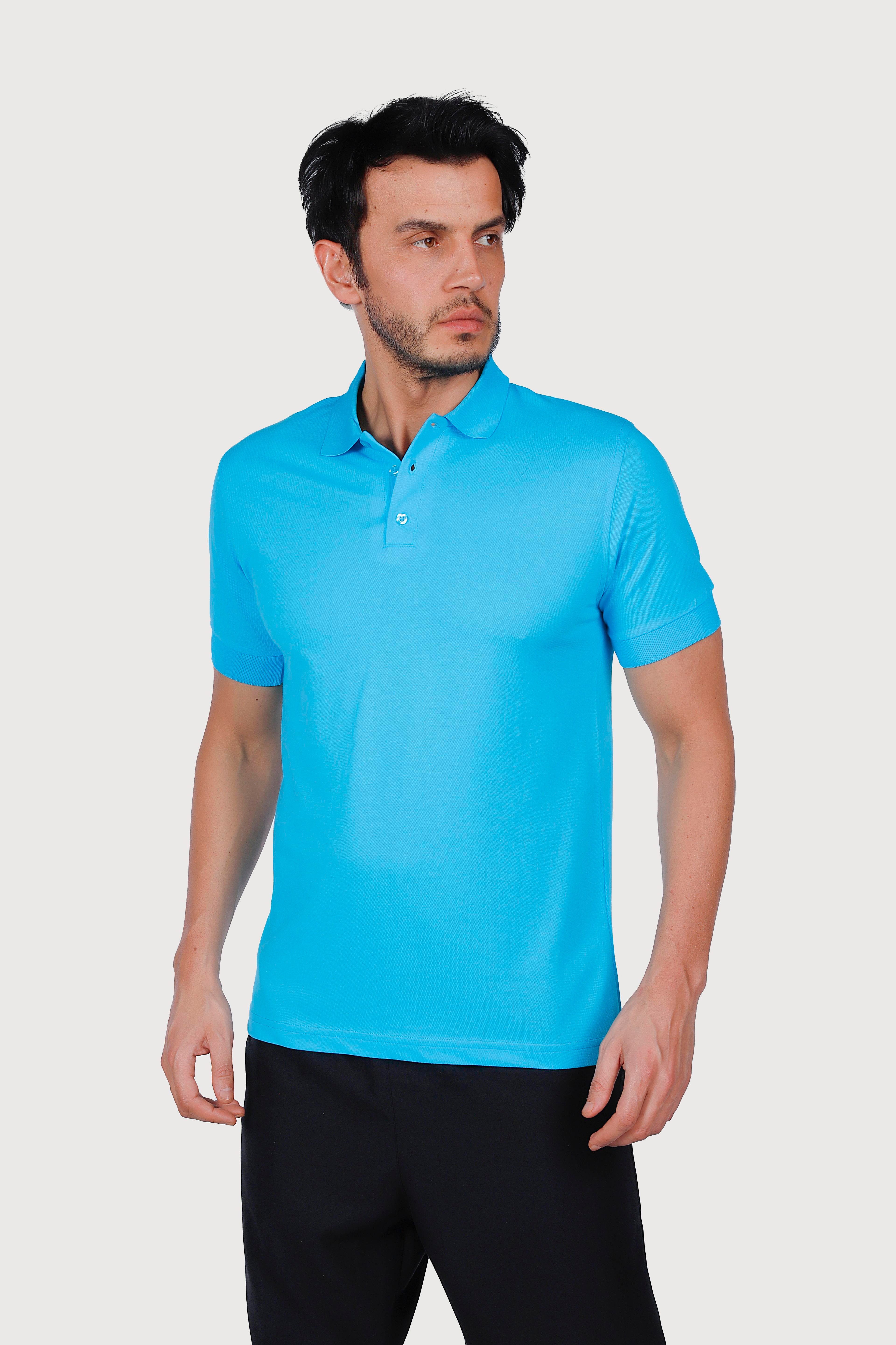 TURKUAZ YAKA 50/50 Pamuk Polyester TİŞORT