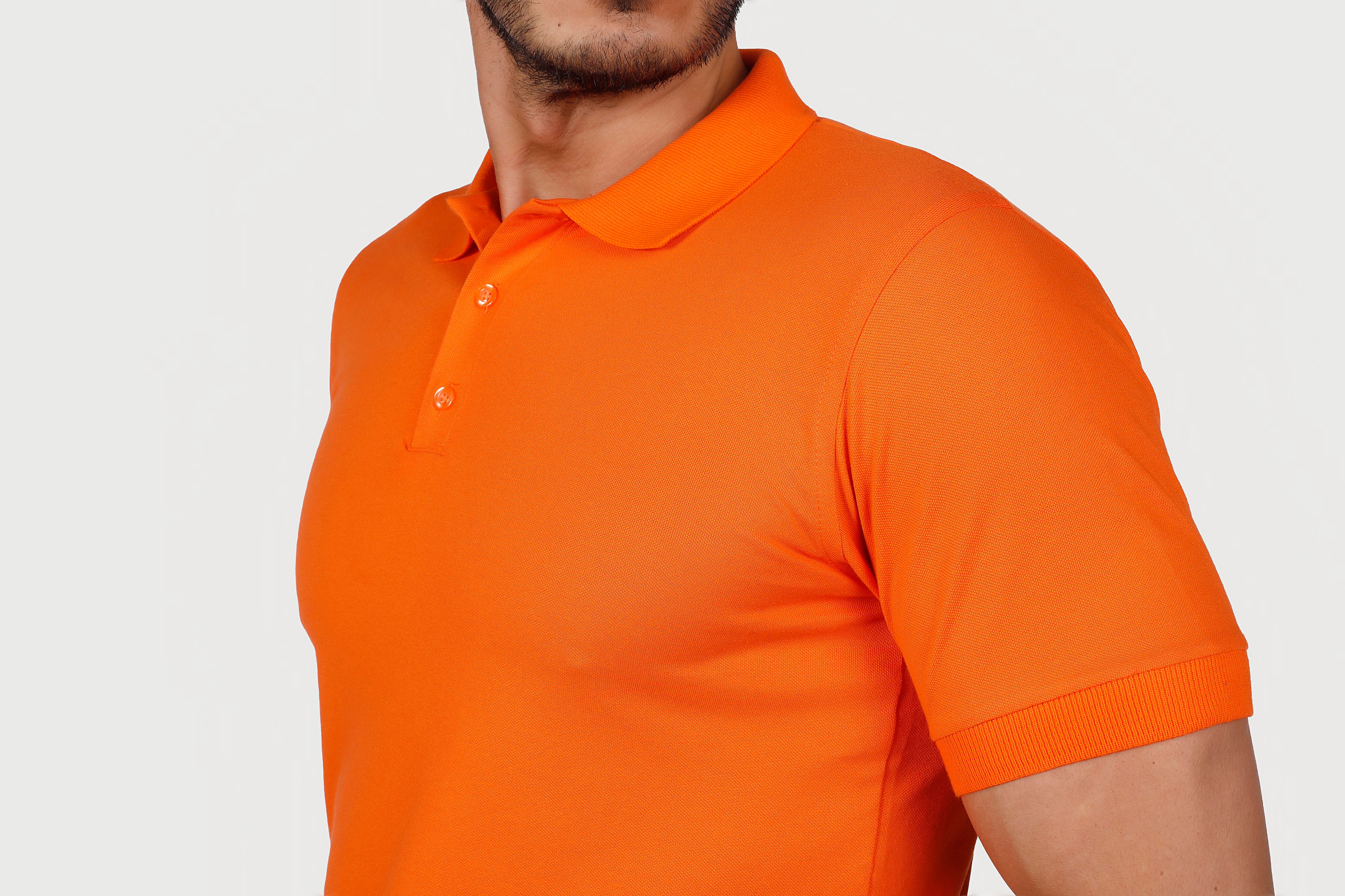 TURUNCU POLO YAKA 50/50 Pamuk Polyester TİŞORT