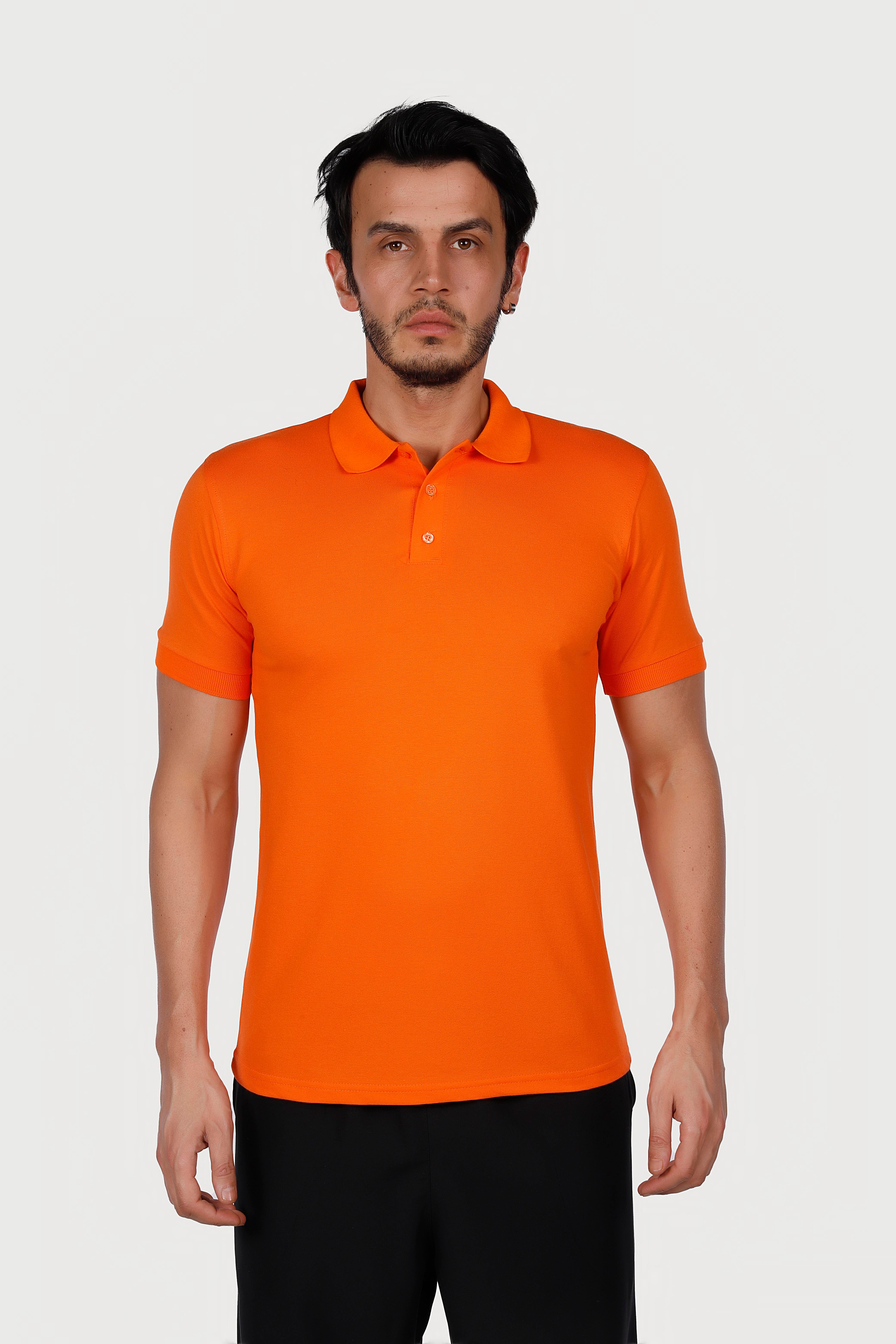 TURUNCU POLO YAKA 50/50 Pamuk Polyester TİŞORT