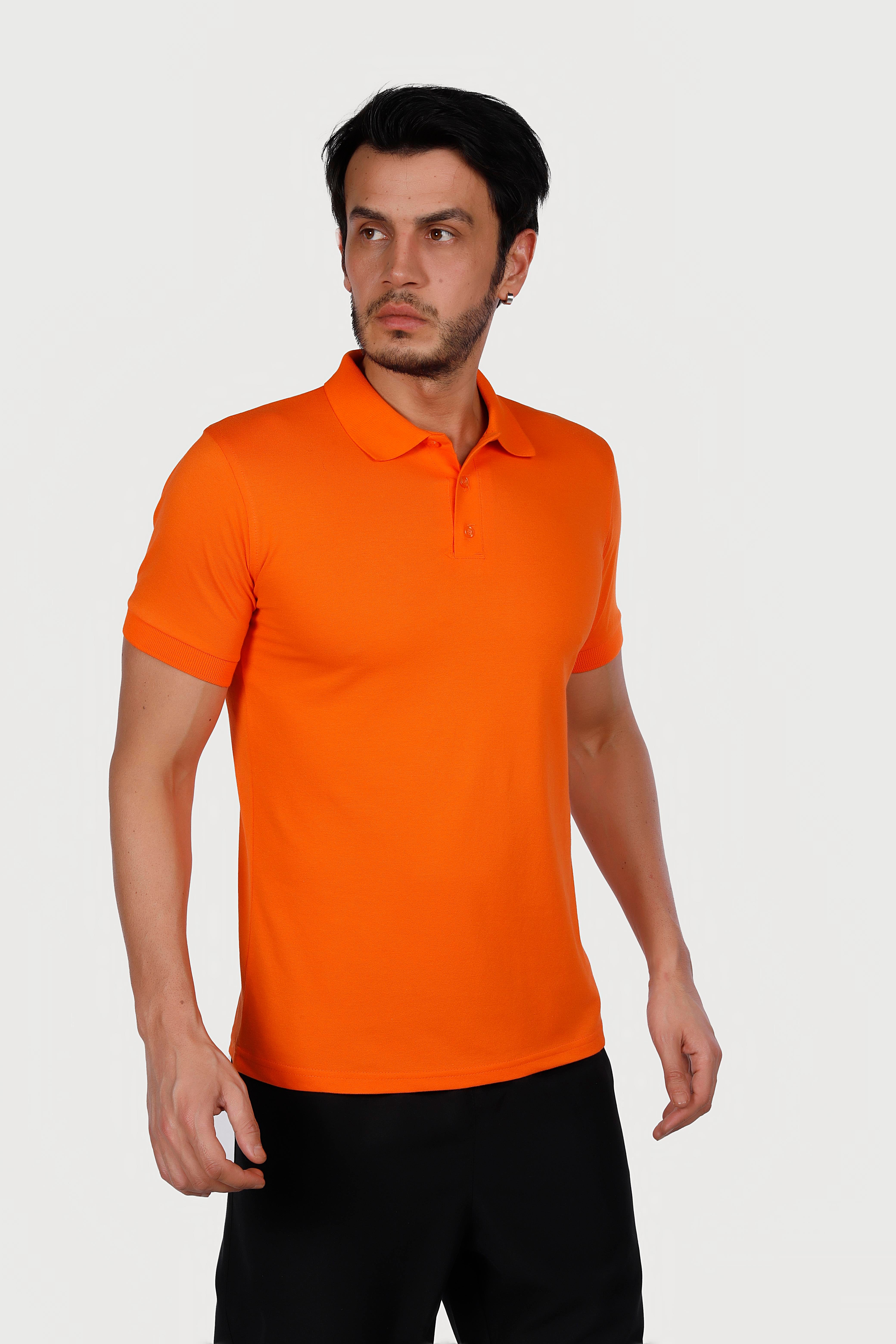 TURUNCU POLO YAKA 50/50 Pamuk Polyester TİŞORT