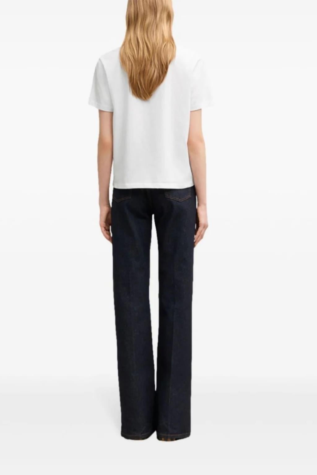 BEYAZ BİSİKLET YAKA OVERSIZE T-SHIRT