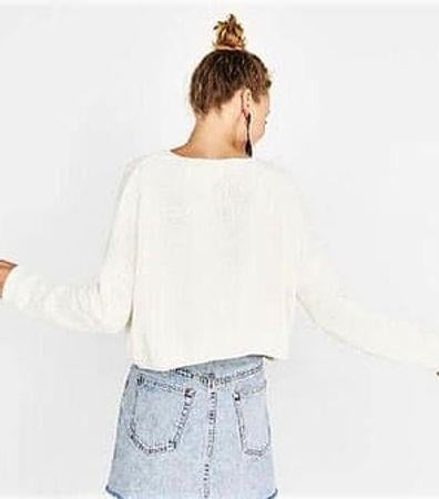 BRSHK ORJ KREM OVERSIZE ÖRME TRİKO KAZAK
