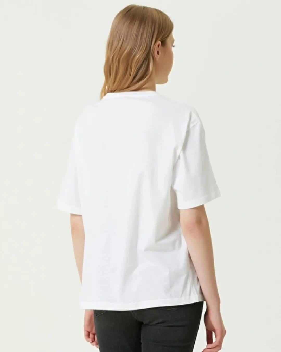 BYM CLB MODEL BEYAZ BİSİKLET YAKA BASIC T-SHIRT