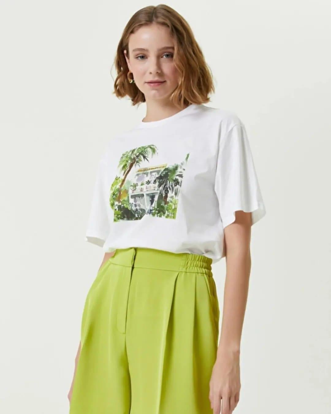 BYM CLB MODEL BEYAZ BİSİKLET YAKA T-SHIRT