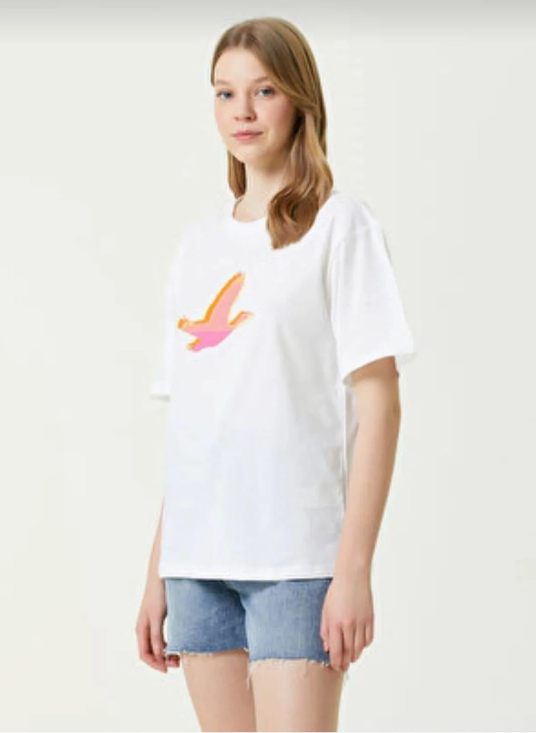 BYM CLB MODEL BEYAZ BİSİKLET YAKA T-SHIRT
