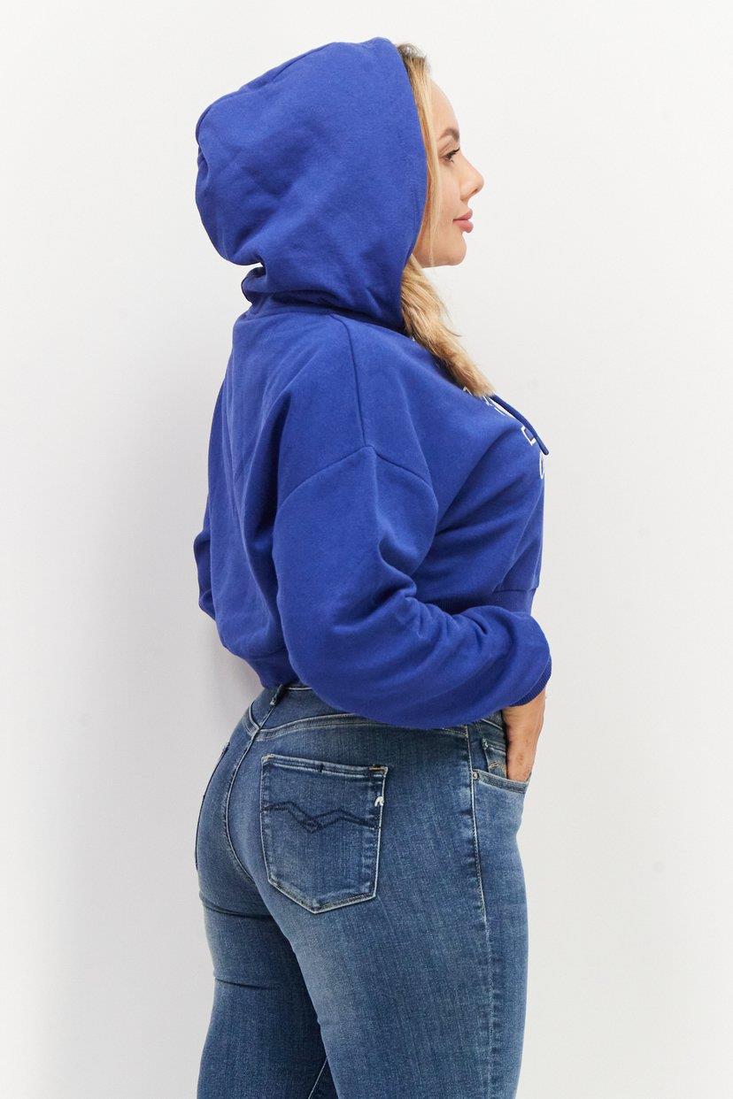 DON'T CALL ME JENNYFER ORJ MAVİ BASKILI CROP SWEATSHIRT
