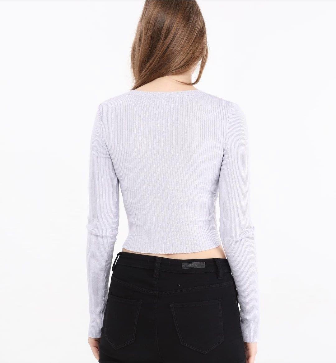 MNG ORJ MANOLYA RENGİ MEVSİMLİK İNCE FİTİLLİ CROP TRİKO