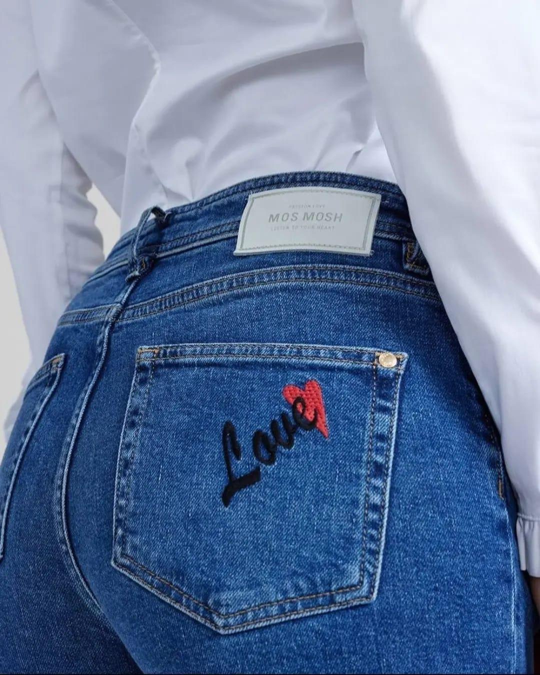 MOS MOSH ORJ MAVİ MODELLİ PAÇA JEAN
