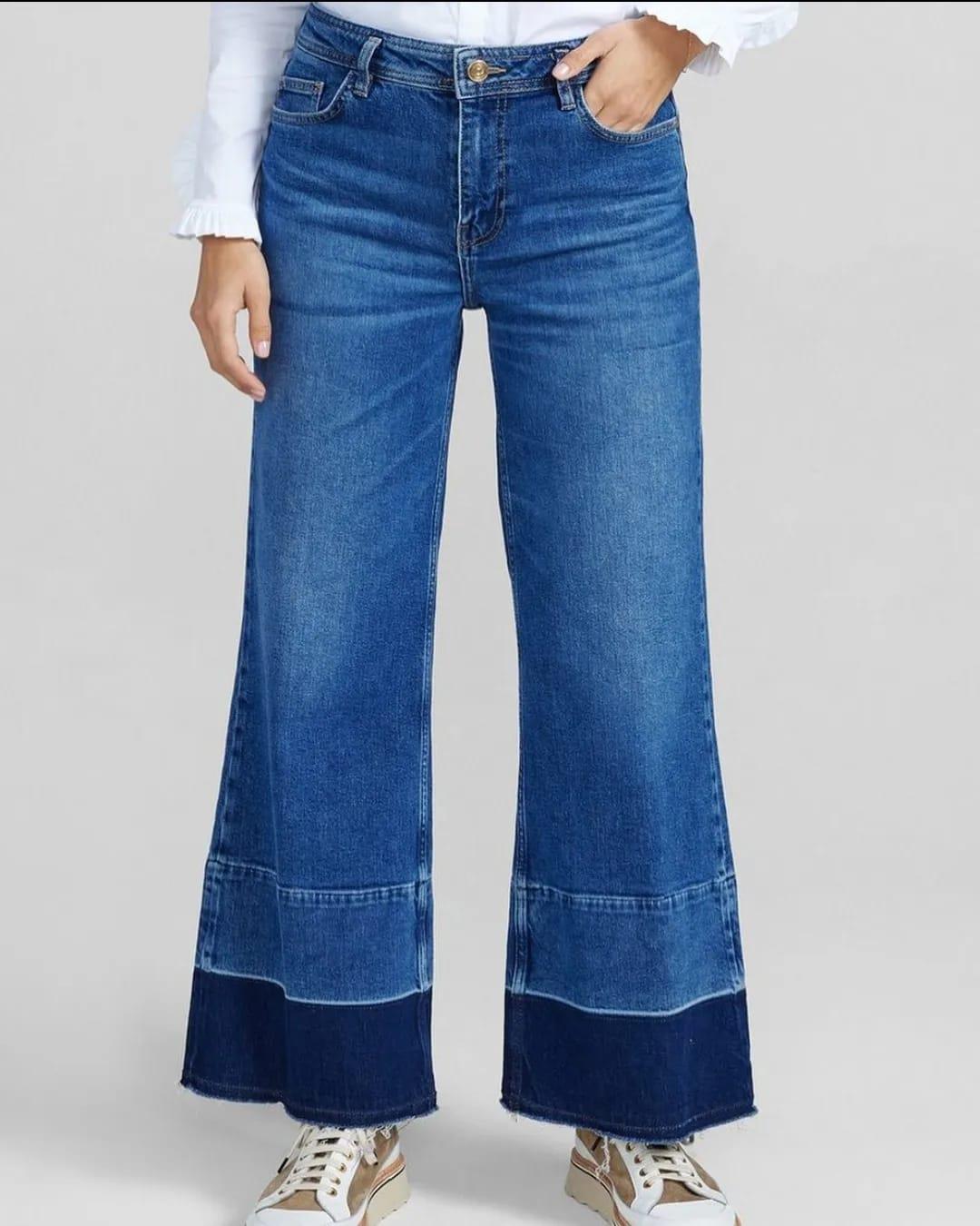 MOS MOSH ORJ MAVİ MODELLİ PAÇA JEAN