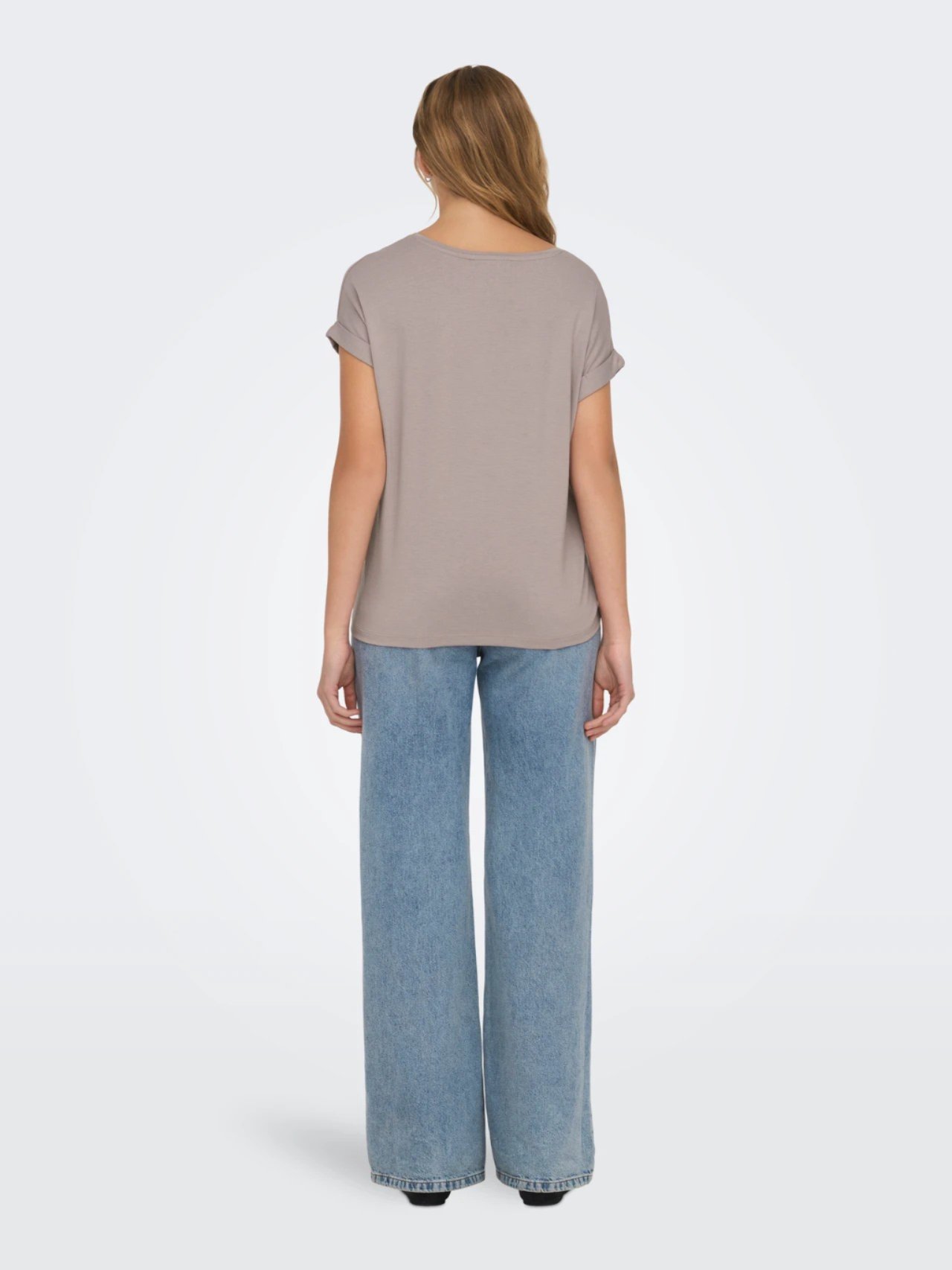 ONLY ORJ BEJ BİSİKLET YAKA BASIC T-SHIRT