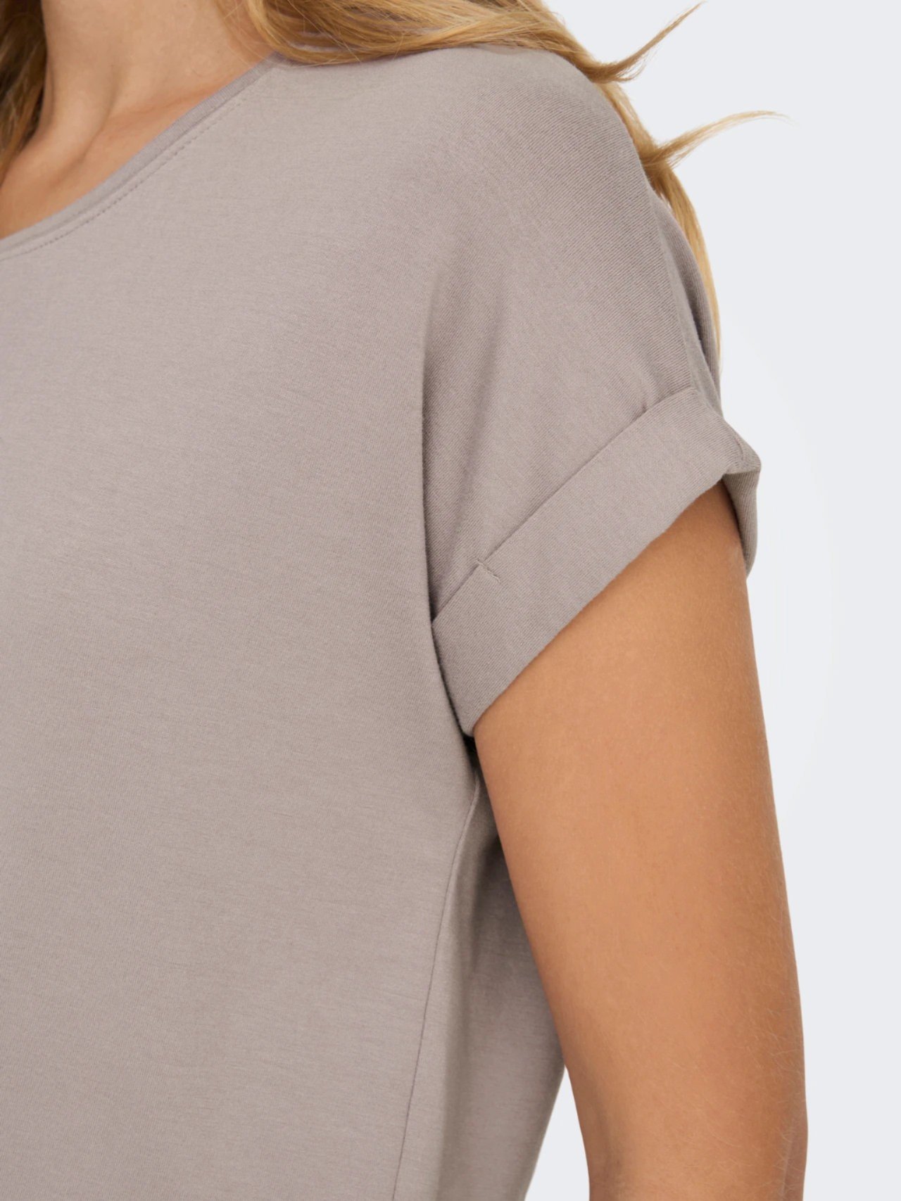 ONLY ORJ BEJ BİSİKLET YAKA BASIC T-SHIRT