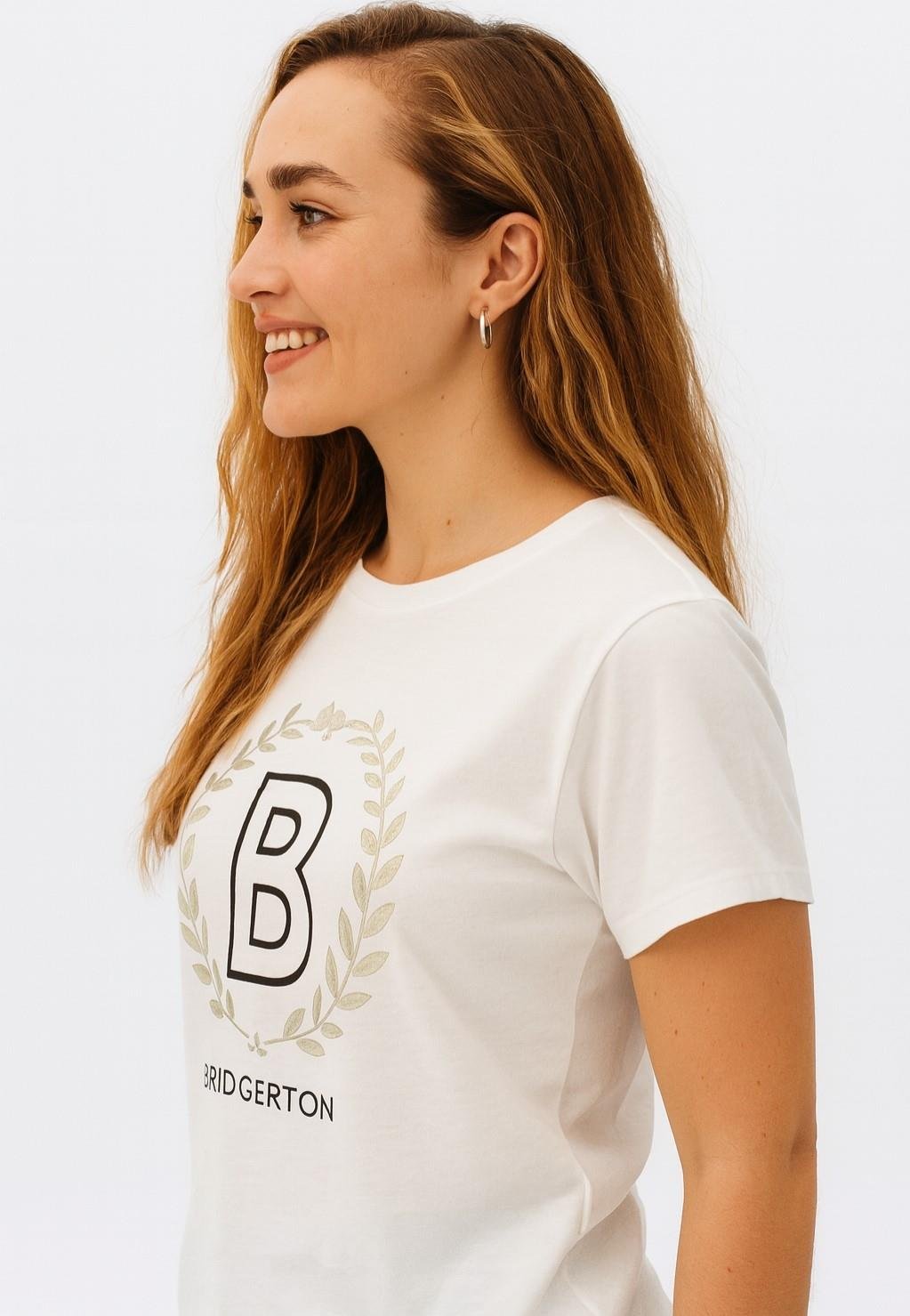 ORJ MARKA BEYAZ BASKILI SİLİM FİT T-SHIRT