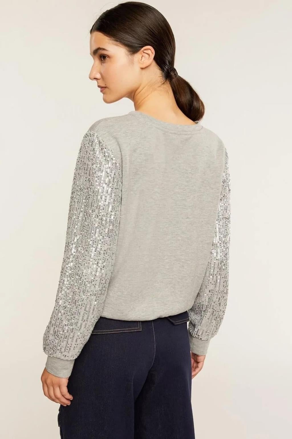 ORJ MARKA GRİ BİSİKLET YAKA KOLU PULLU SWEATSHIRT