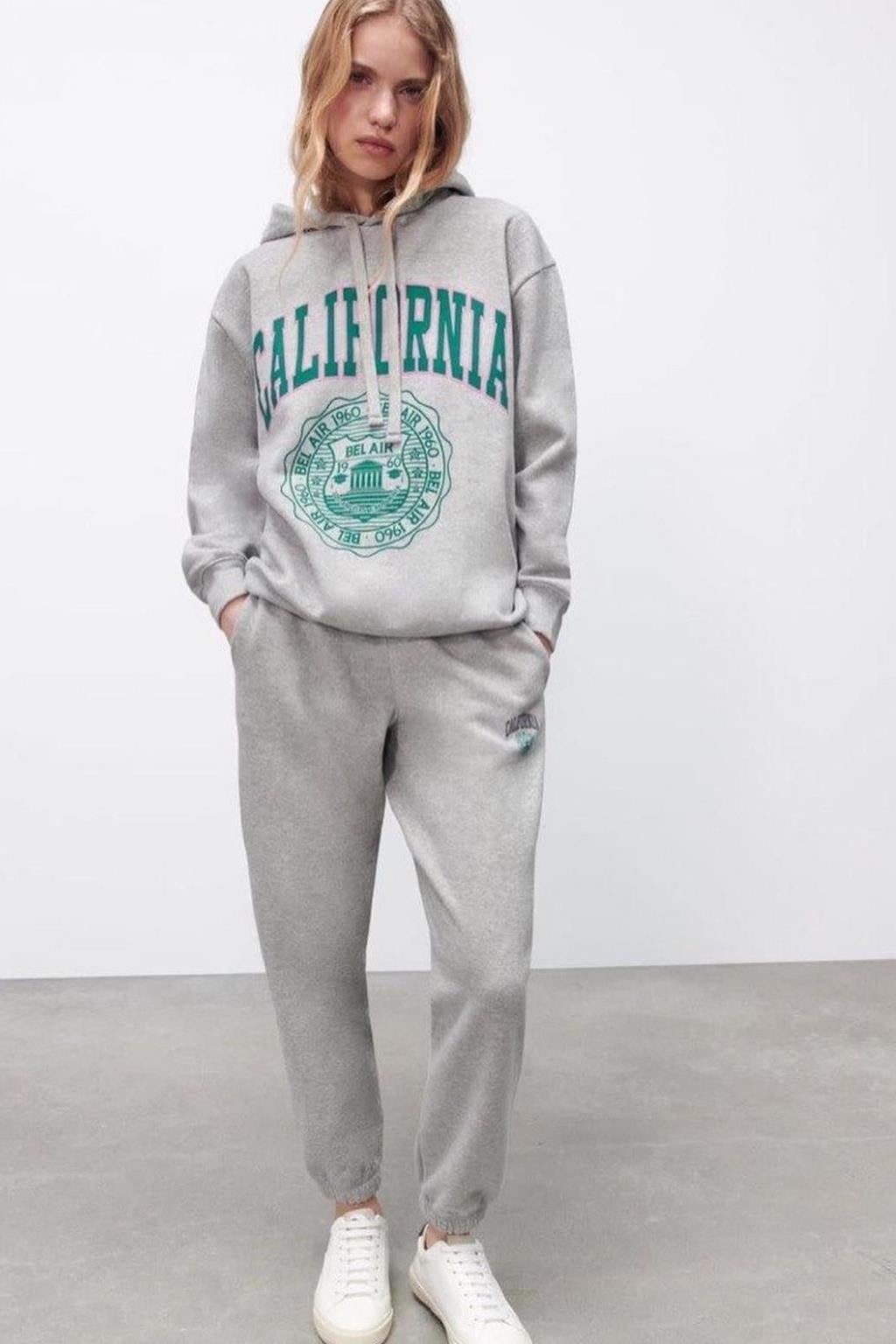 ORJ MARKA GRİ DESENLİ OVERSIZE SWEATSHIRT