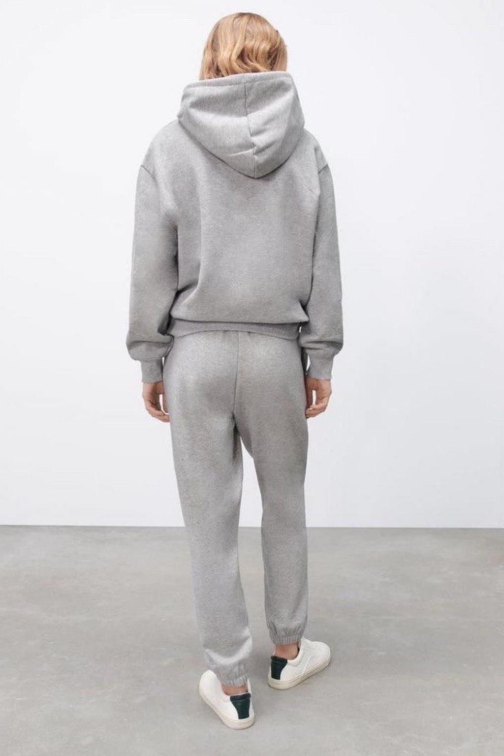 ORJ MARKA GRİ DESENLİ OVERSIZE SWEATSHIRT