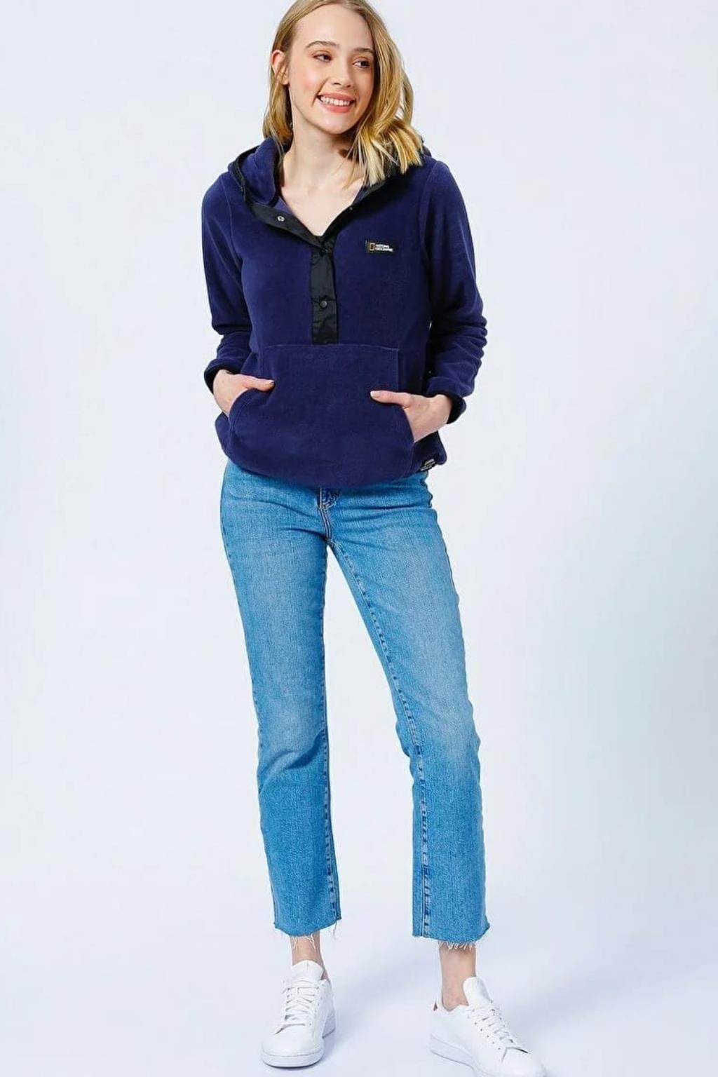ORJ MARKA KOYU MAVİ POLAR SWEATSHIRT