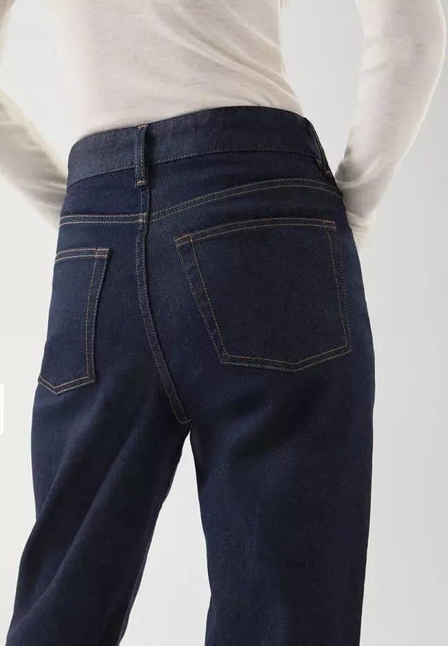 ORJ MARKA LACİVERT YÜKSEK BEL BORU PAÇA JEAN