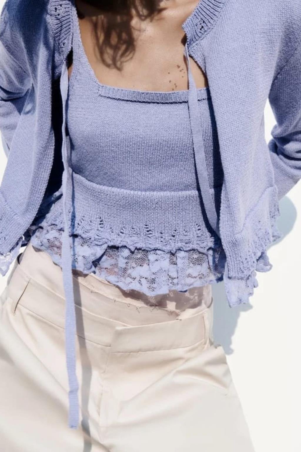 ORJ MARKA LAVANTA DİK YAKA BAĞCIKLI CROP HIRKA