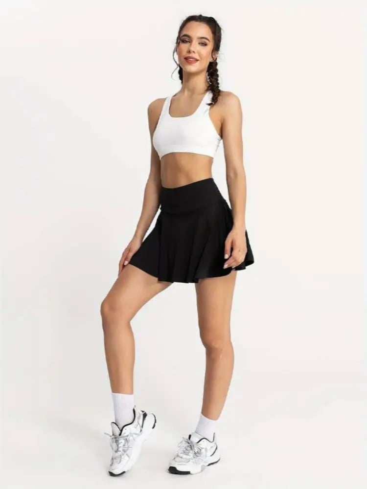 OYSH MODEL SİYAH YAN CEP MODAL TAYT ŞORT ETEK