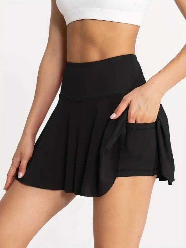 OYSH MODEL SİYAH YAN CEP MODAL TAYT ŞORT ETEK