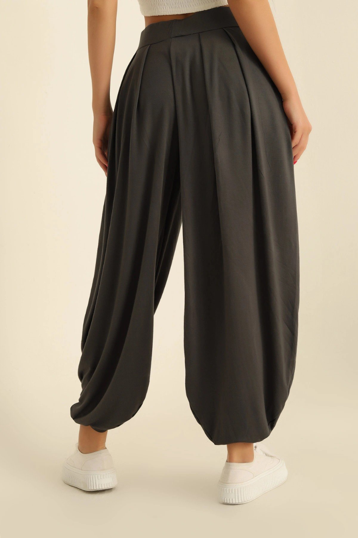 OYSHO MODEL ANTRASİT KONFORT DELUKS MODAL ŞALVAR PANTOLON