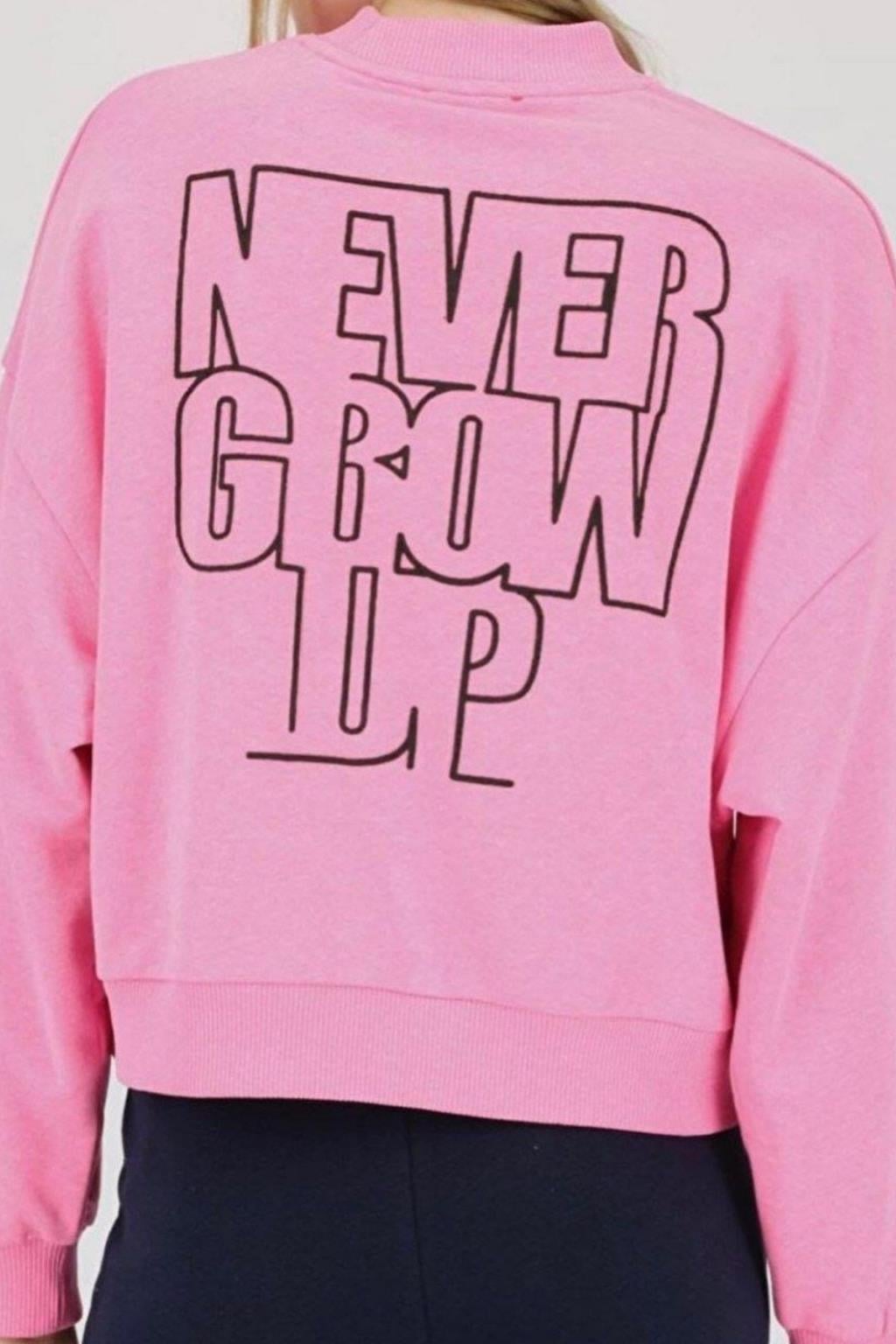 PEMBE BİSİKLET YAKA BASIC SWEATSHIRT